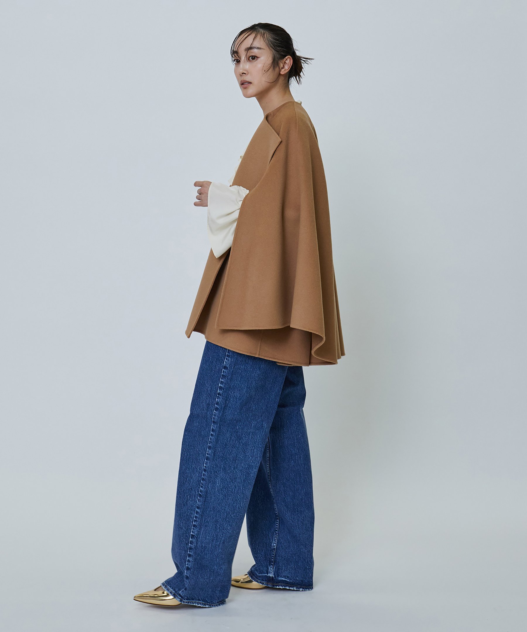 SALE／50%OFF】1er Arrondissement ダブルビーバーケープコート