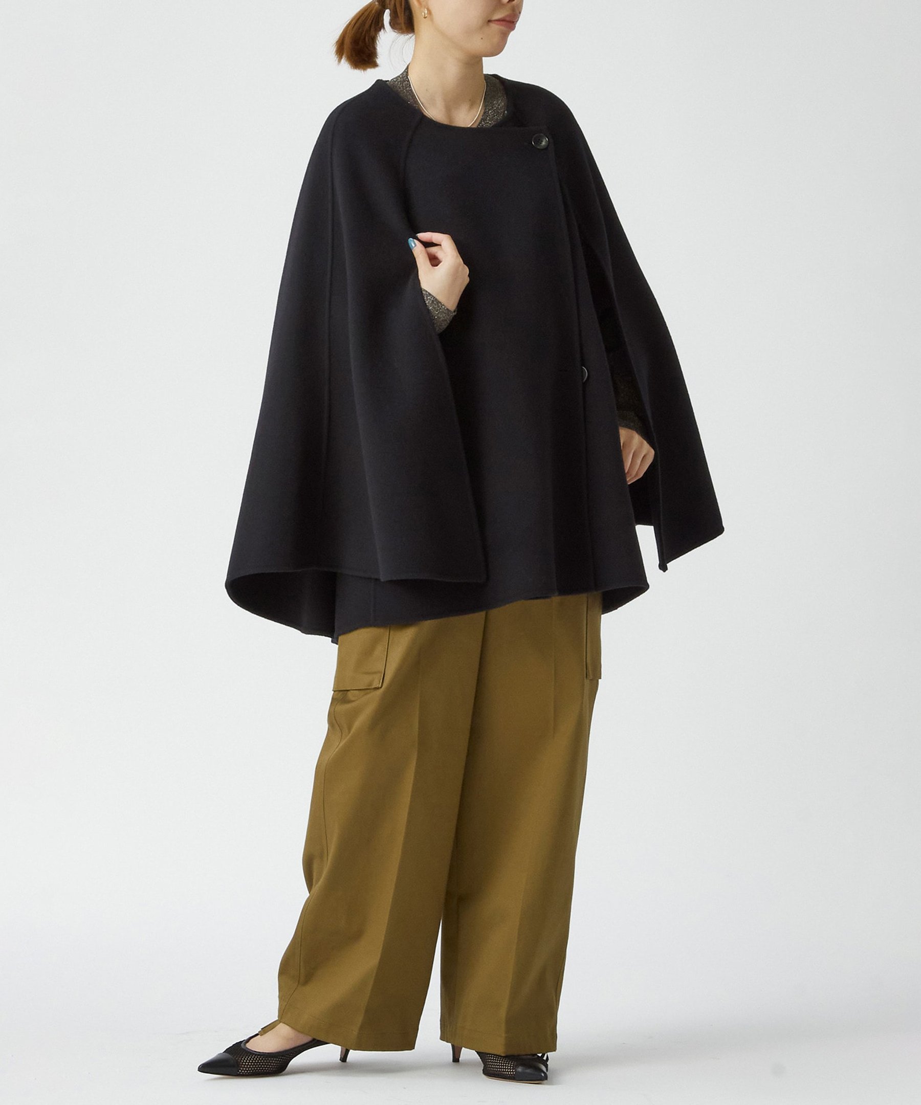 SALE／50%OFF】1er Arrondissement ダブルビーバーケープコート 