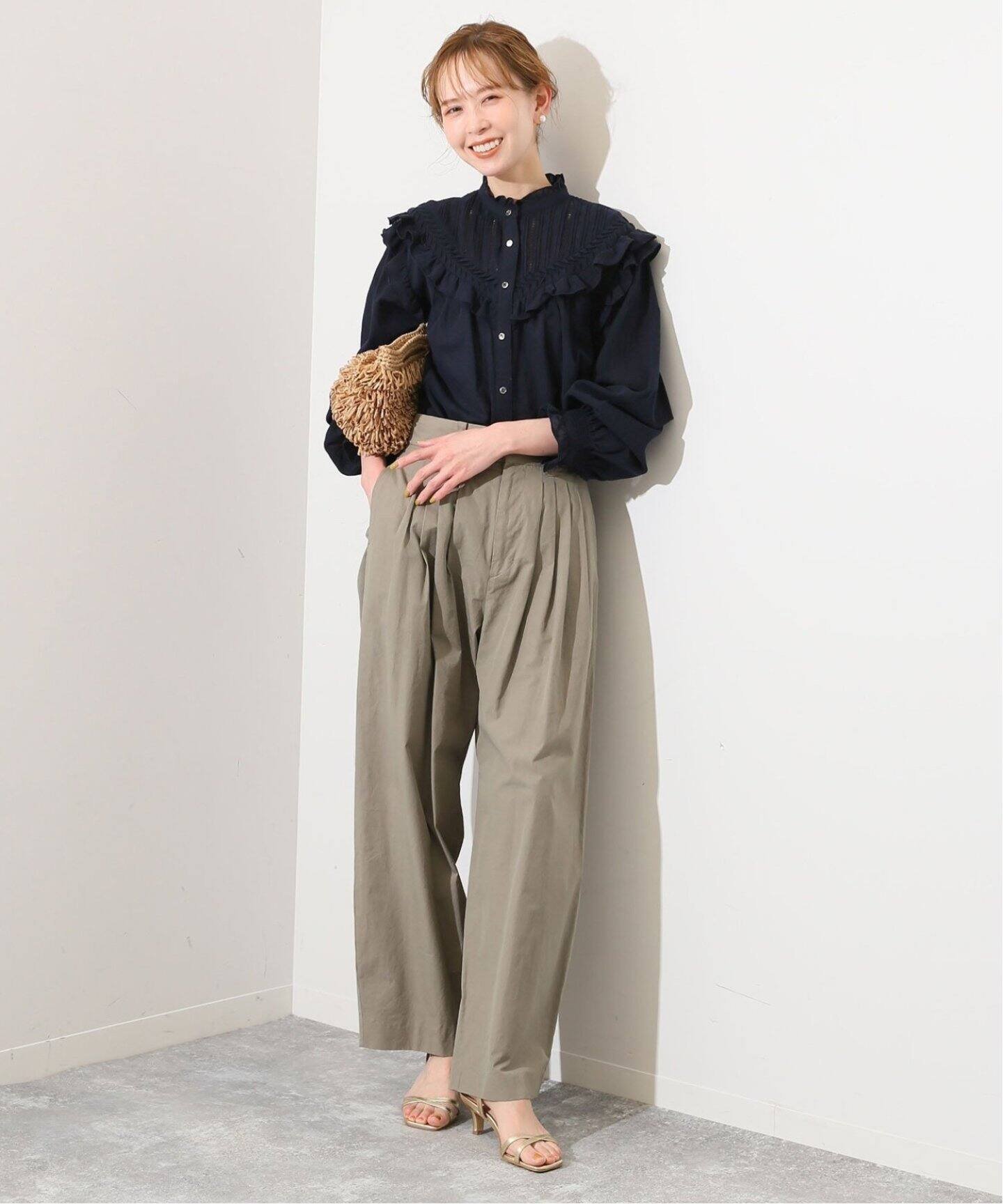 SLOBE IENA 《追加》フリルピンタックブラウス スローブ イエナ 