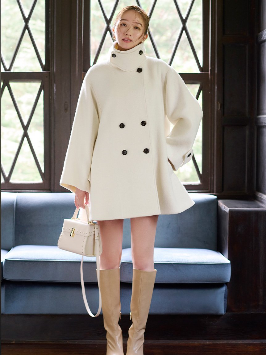 【6日まで値下げ】celford 5万2千円2way ケープコート ライトグレー 楽天市場】【SALE／40%OFF】シルクウールケープ付きコート