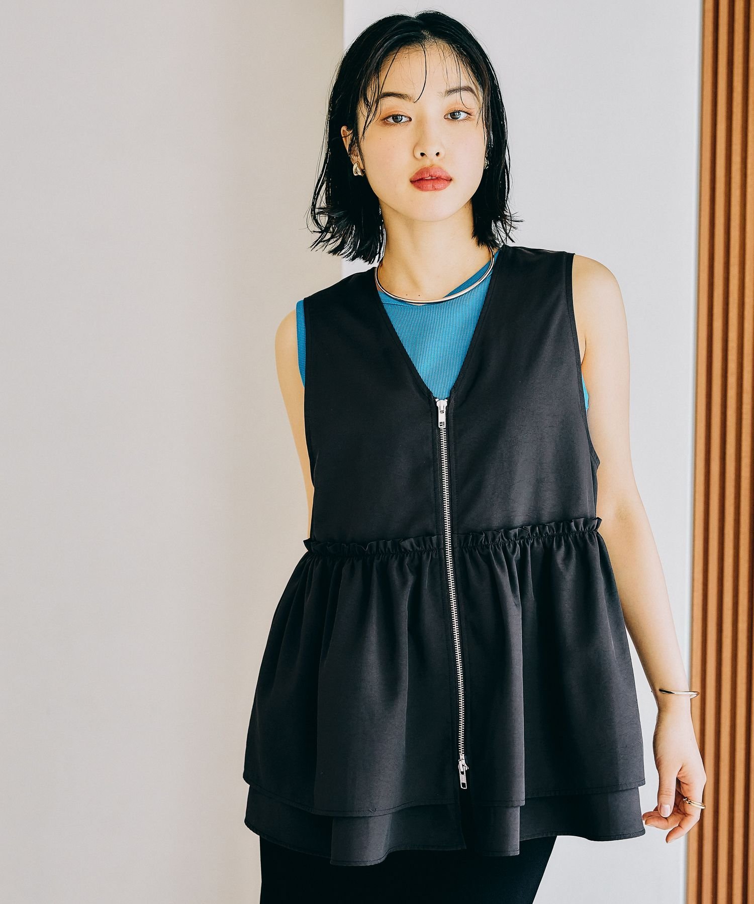 楽天市場】ドッキング ペプラム ニット ジレ -ウォッシャブル- UNITED