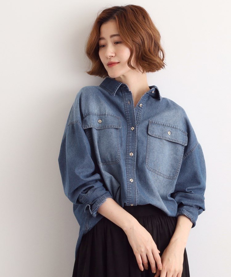 楽天市場】デニムビッグシャツ BABYLONE バビロン トップス シャツ