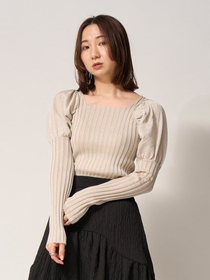 SALE／50%OFF】FRAY I.D シアーパフリブニット フレイ アイディー 