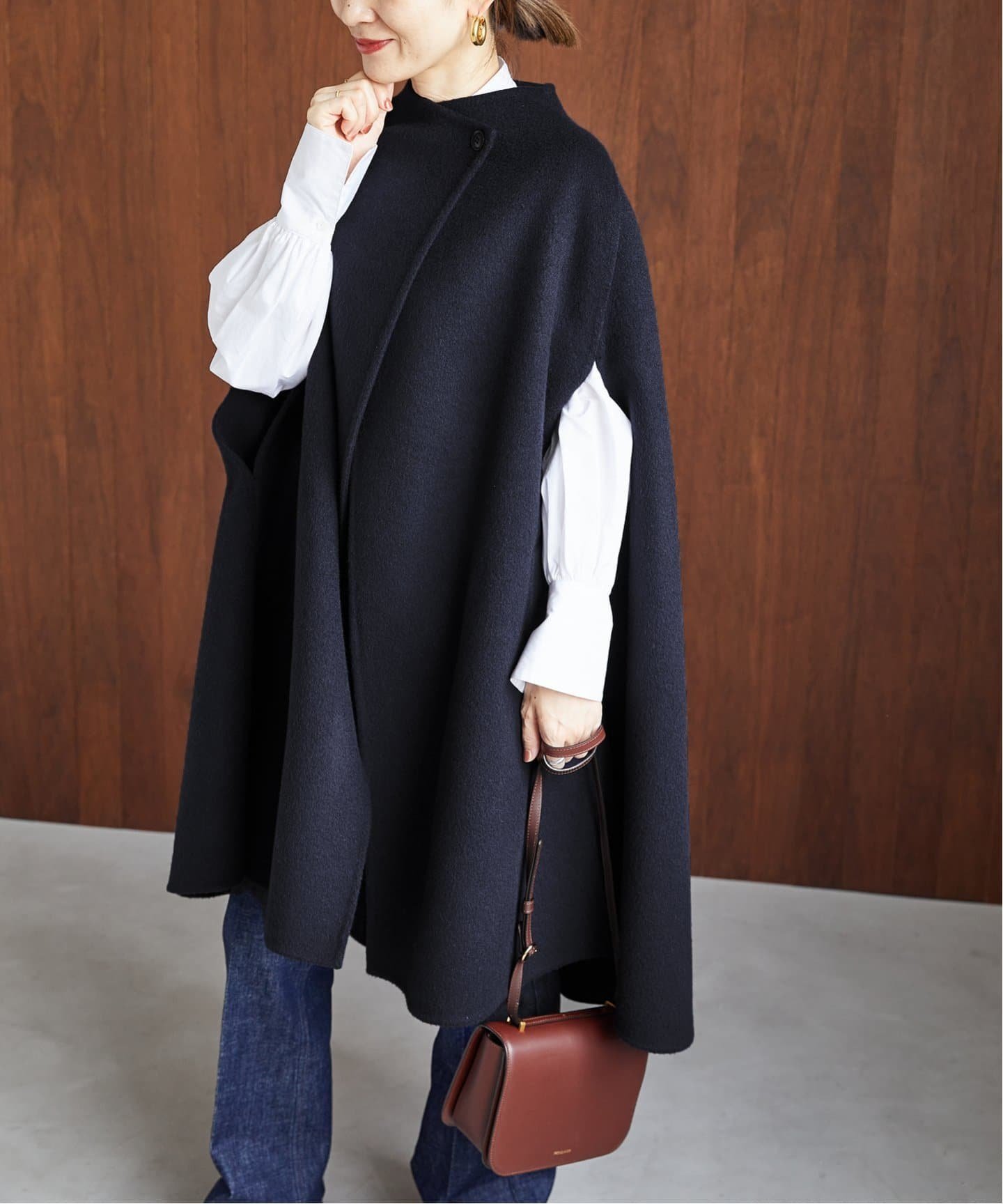 VERMEIL par iena 《追加》ラムカシミヤ マントコート ヴェルメイユ 