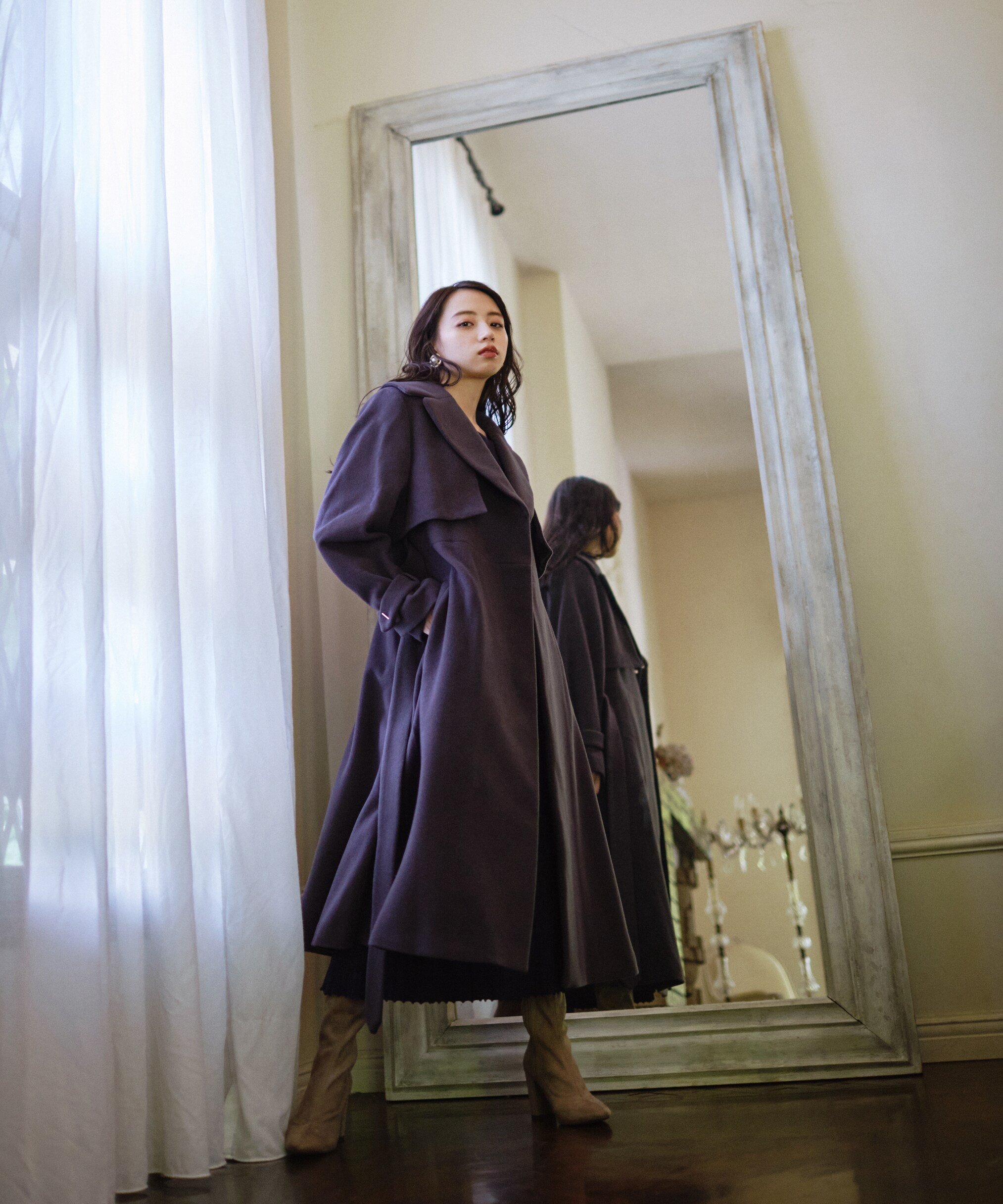 SALE／37%OFF】JILL by JILLSTUART ビッグカラーウールトレンチコート 