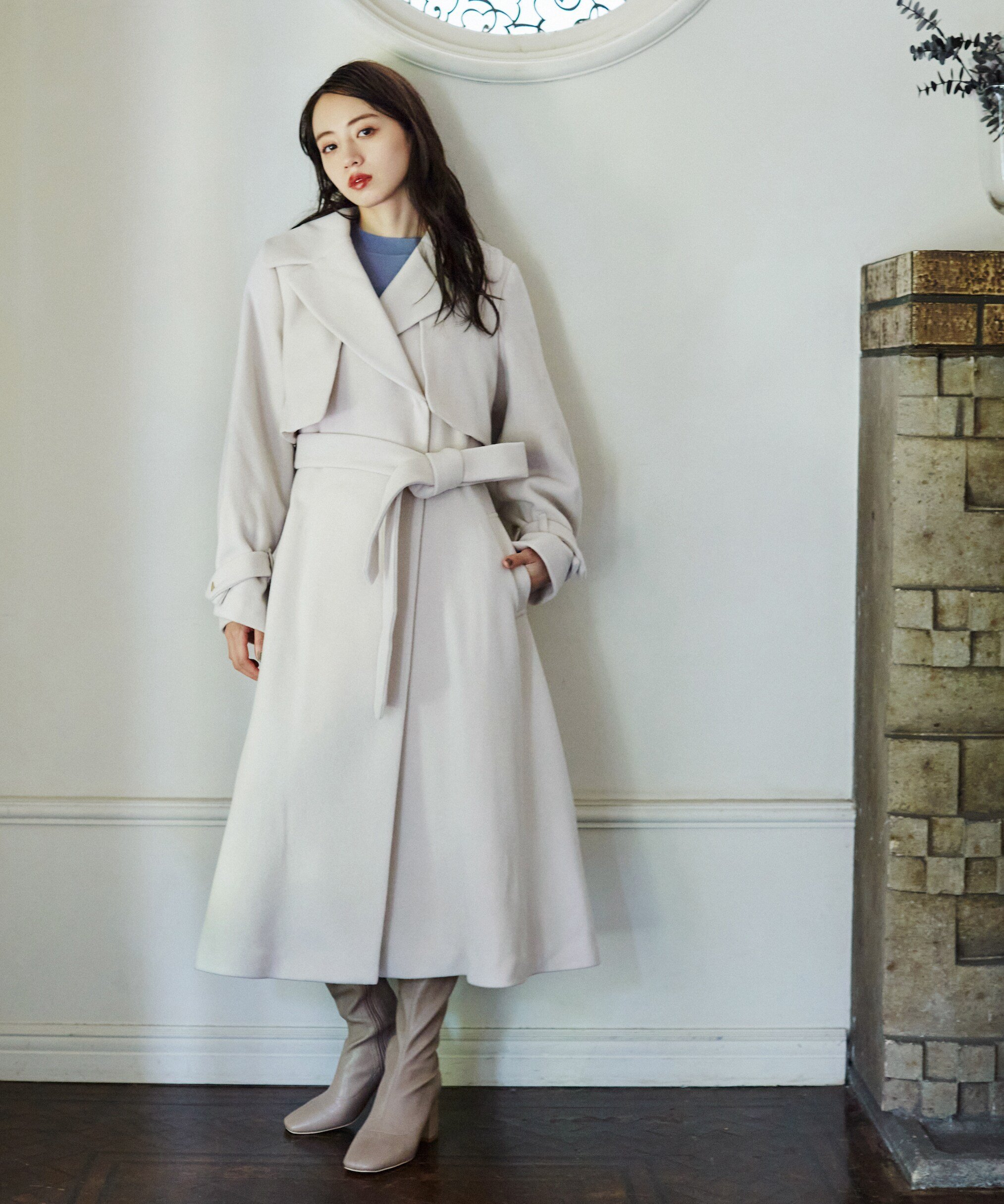 SALE／37%OFF】JILL by JILLSTUART ビッグカラーウールトレンチコート 