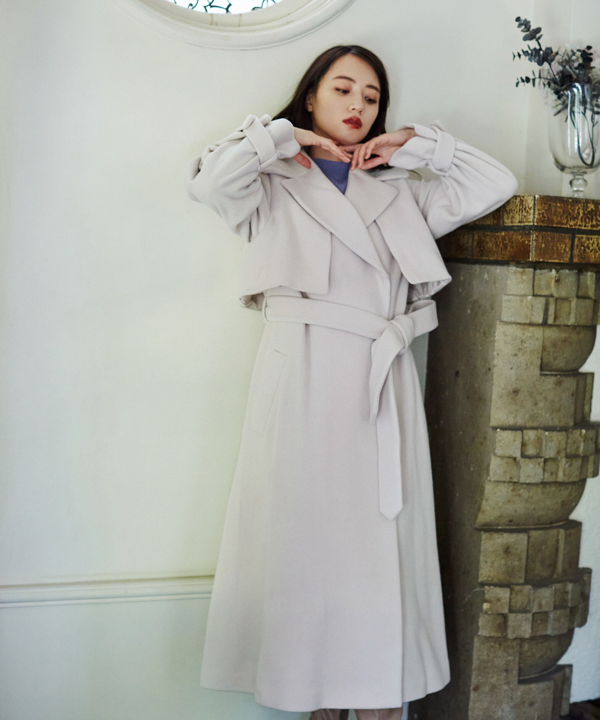 SALE／37%OFF】JILL by JILLSTUART ビッグカラーウールトレンチコート  