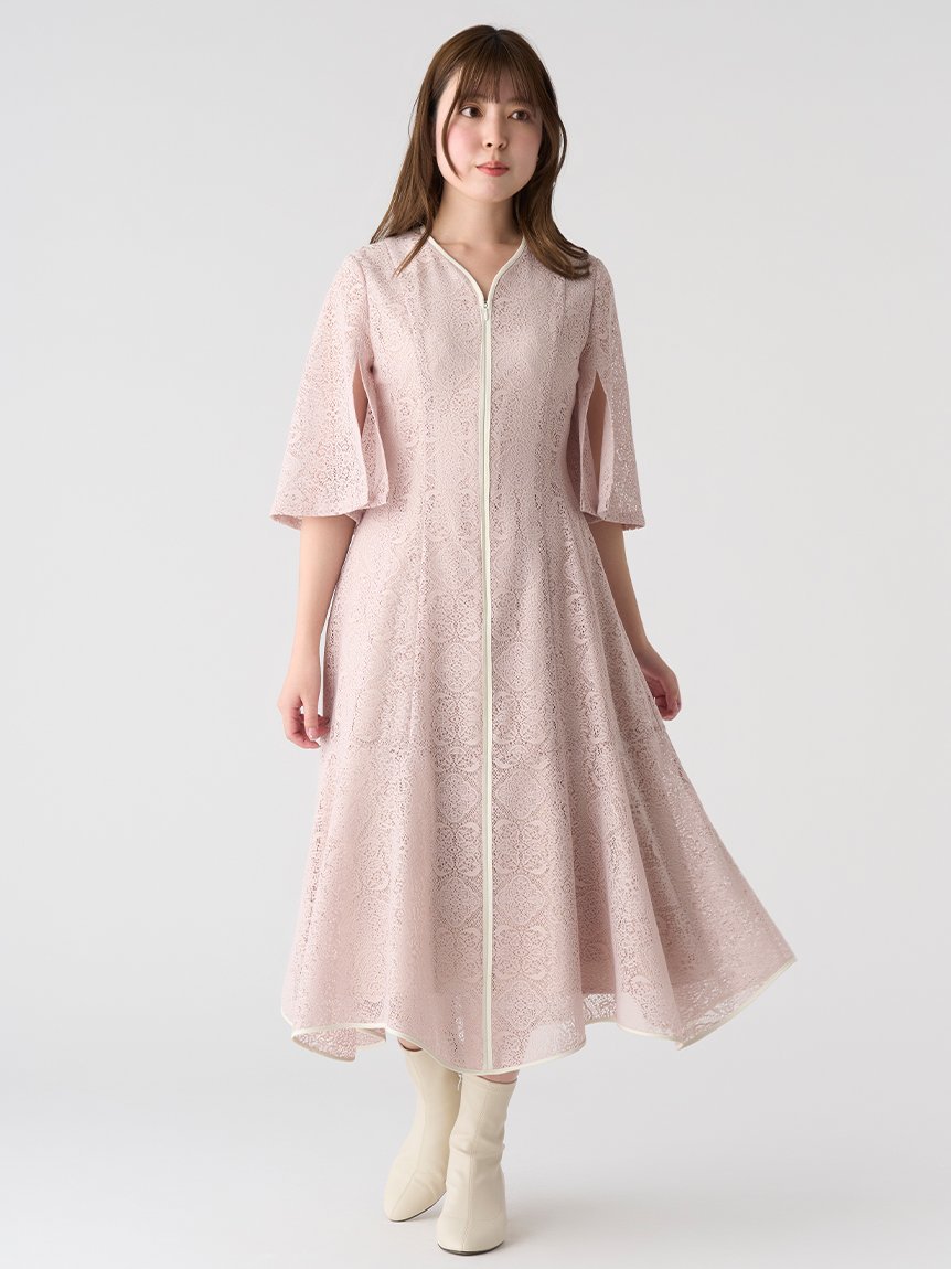 SALE／30%OFF】CELFORD タイルレースパイピングワンピース セル