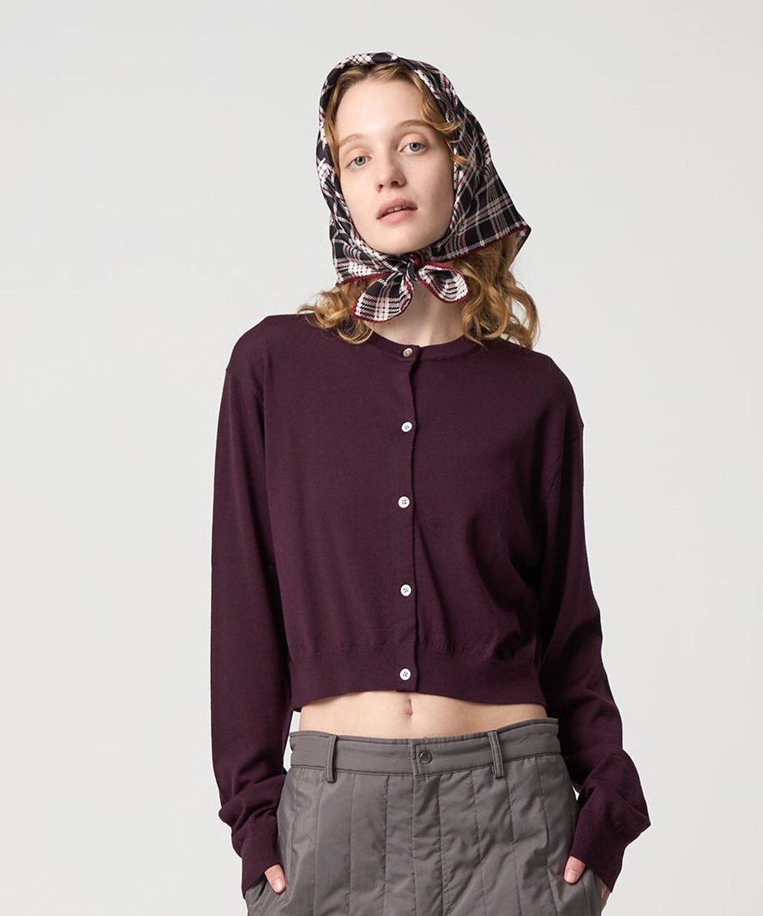 <6(ROKU)>SHEER COLOR RIB CARDIGAN/カーディガン 6（ロク）の「＜6(ROKU)＞SHEER COLOR RIB CARDIGAN/カーディガン