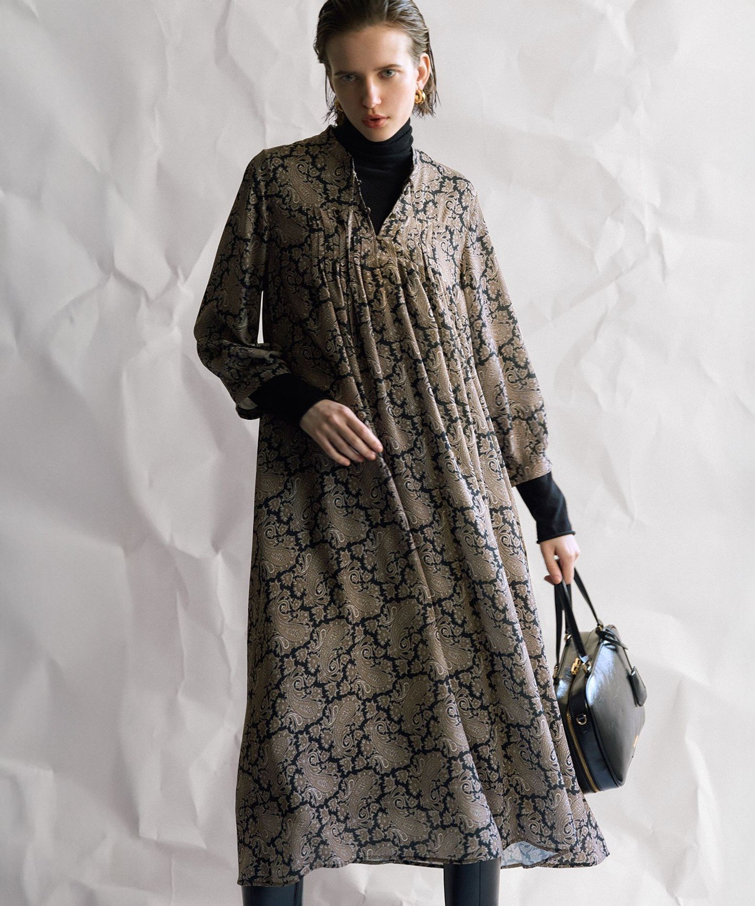 極美品✨ユナイテッドアローズ ペプラムフリルスリーブジャガードニット　洗える UNITED ARROWS（ユナイテッドアローズ）の「ペプラム フリル