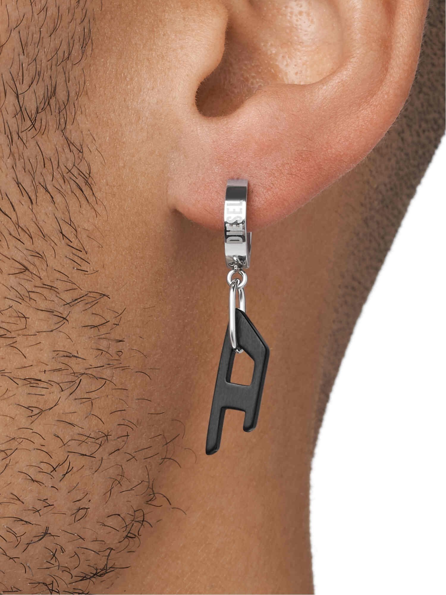 DIESEL ジッパーデザイン ピアス ユニセックス ピアス スタッド イヤーアクセサリー（ピアス（両