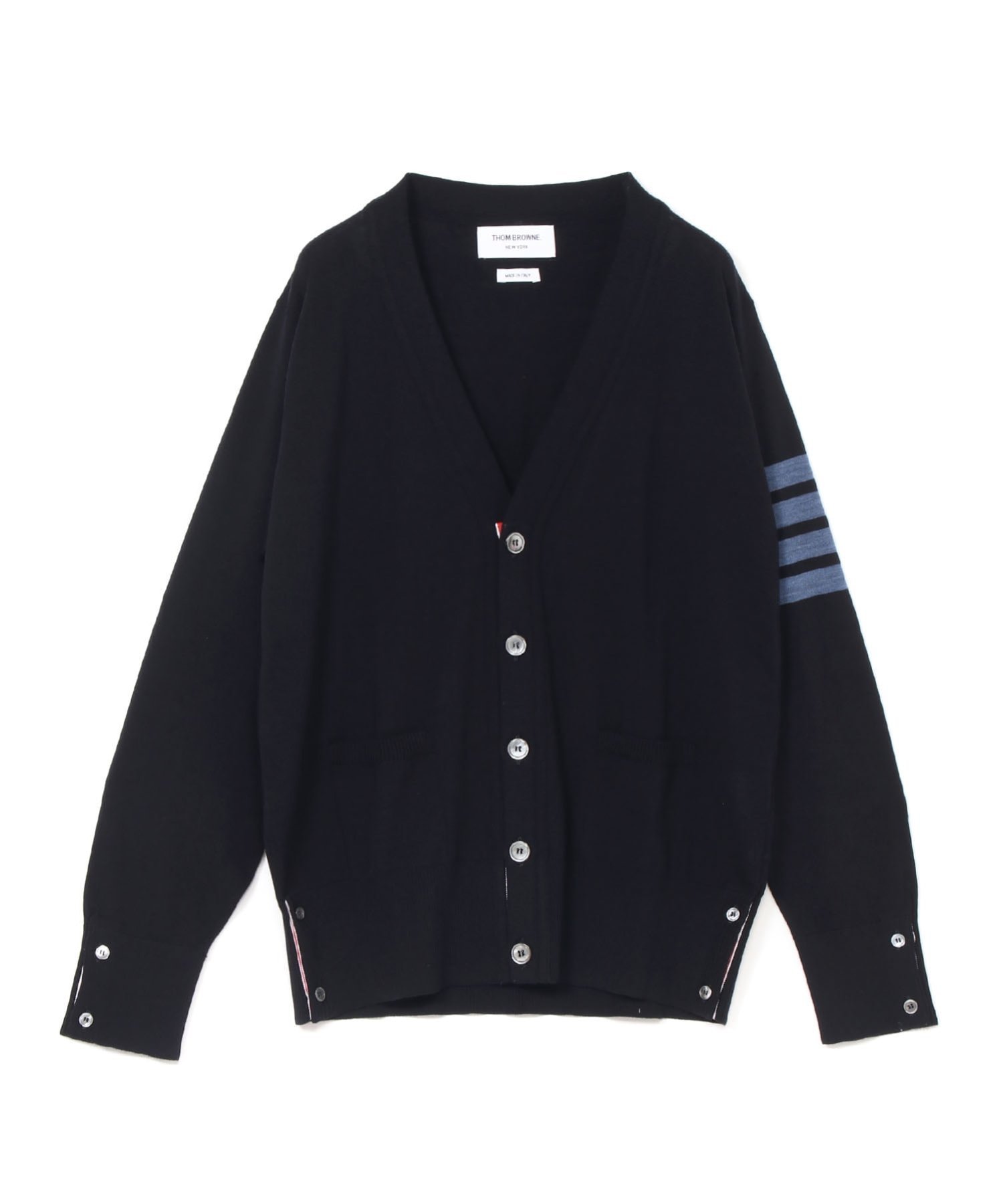 THOM BROWNE Vネックカーディガン カシミア 美品S 美品S THOM BROWNE Vネックカーディガン カシミア