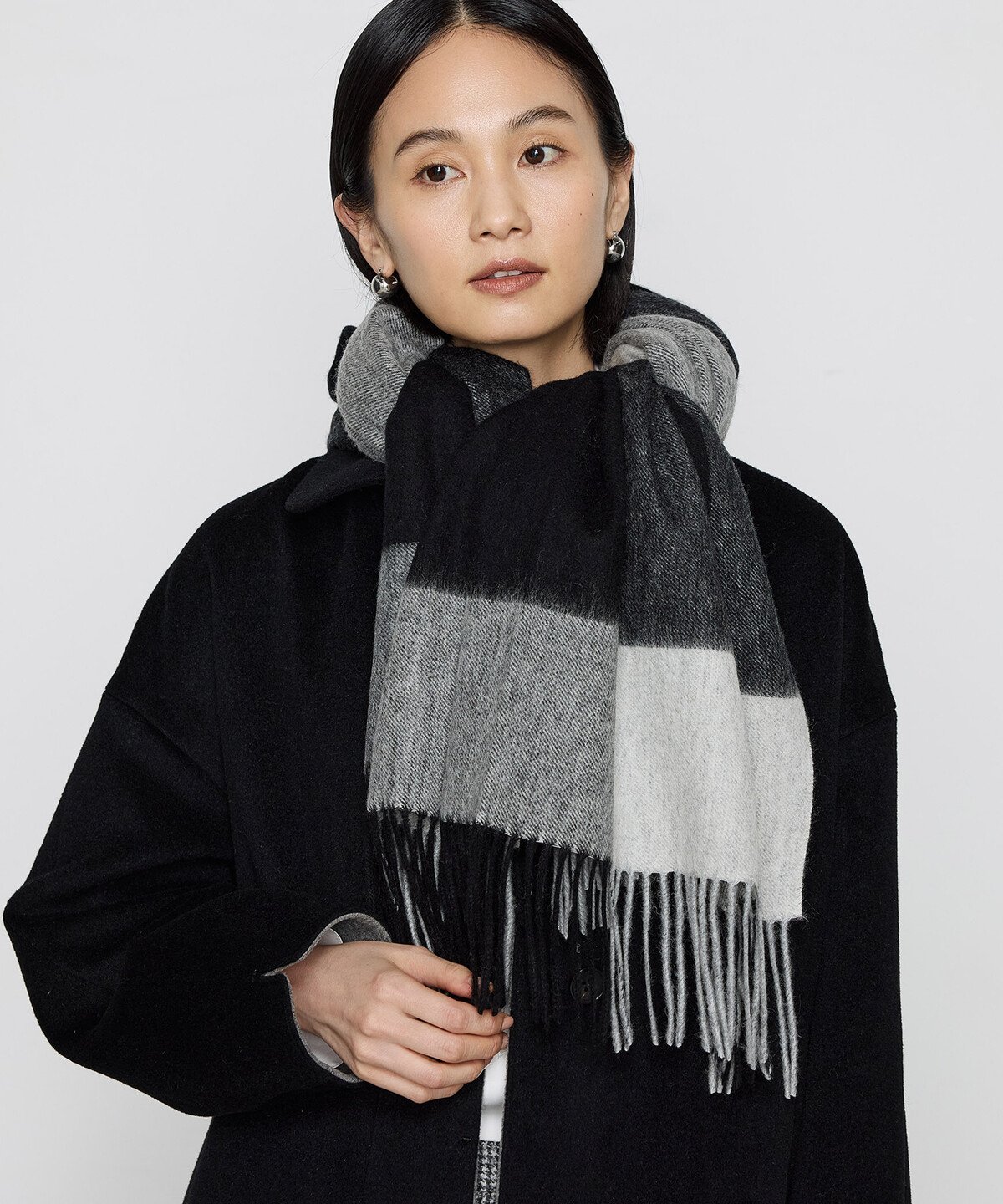 Masaki Kyoko 　佐藤繊維　美品　ウールレース　ストール　マフラー s6_2.jpg
