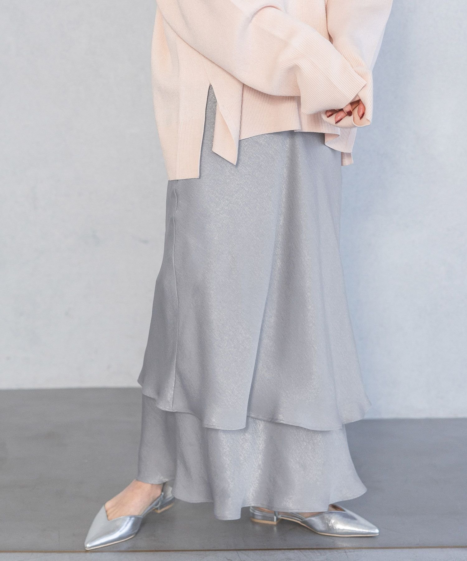 楽天市場】【再入荷】ホソプリーツティアードスカート A part by