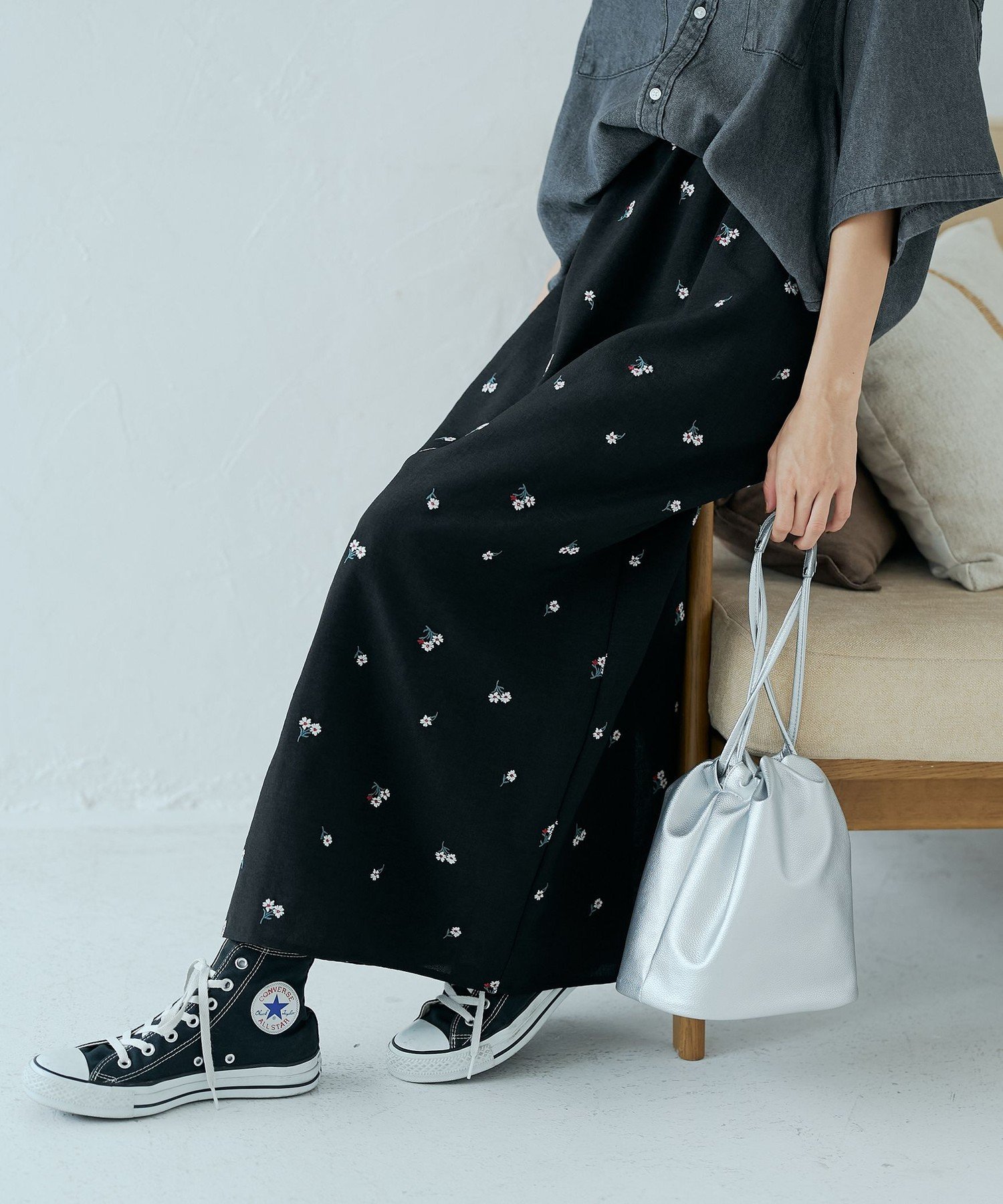UNITED ARROWS P ミニフリル ニットベスト ユナイテッドアローズ