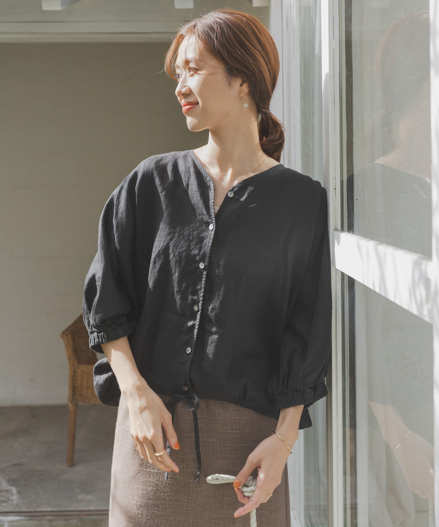 SALE／20%OFF】URBAN RESEARCH DOORS リネンドロストドルマンブラウス 