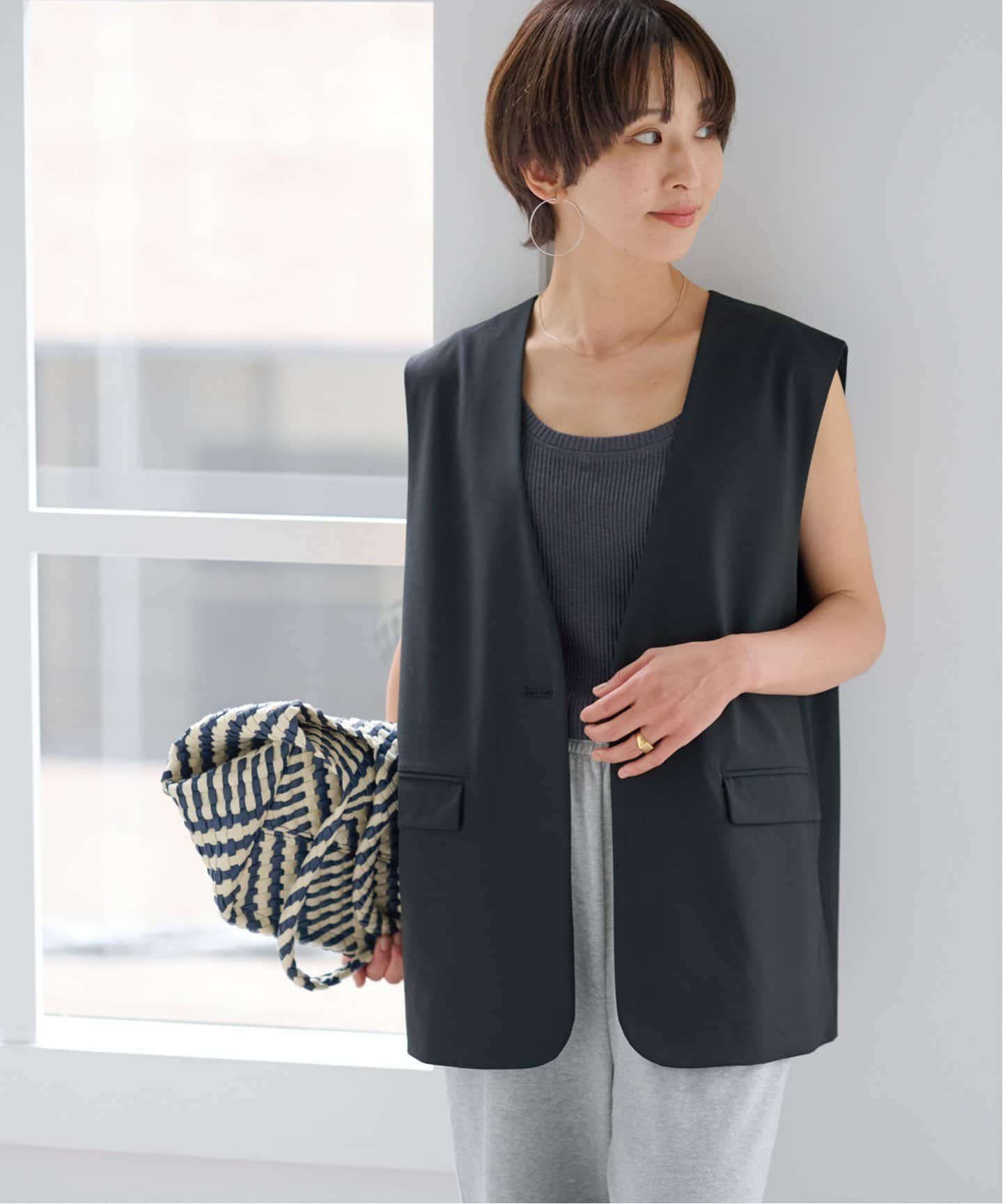 【relume】トロピカルストレッチV/N ベスト　新品 JOURNAL STANDARD relume｜トロピカルストレッチVネックベスト