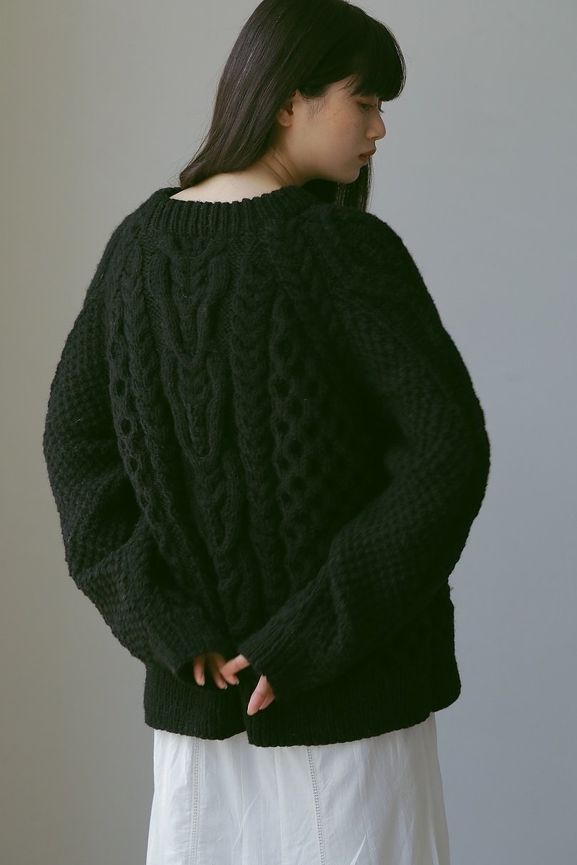 CASA FLINE アラン模様ハンドニットプルオーバー カーサフライン  