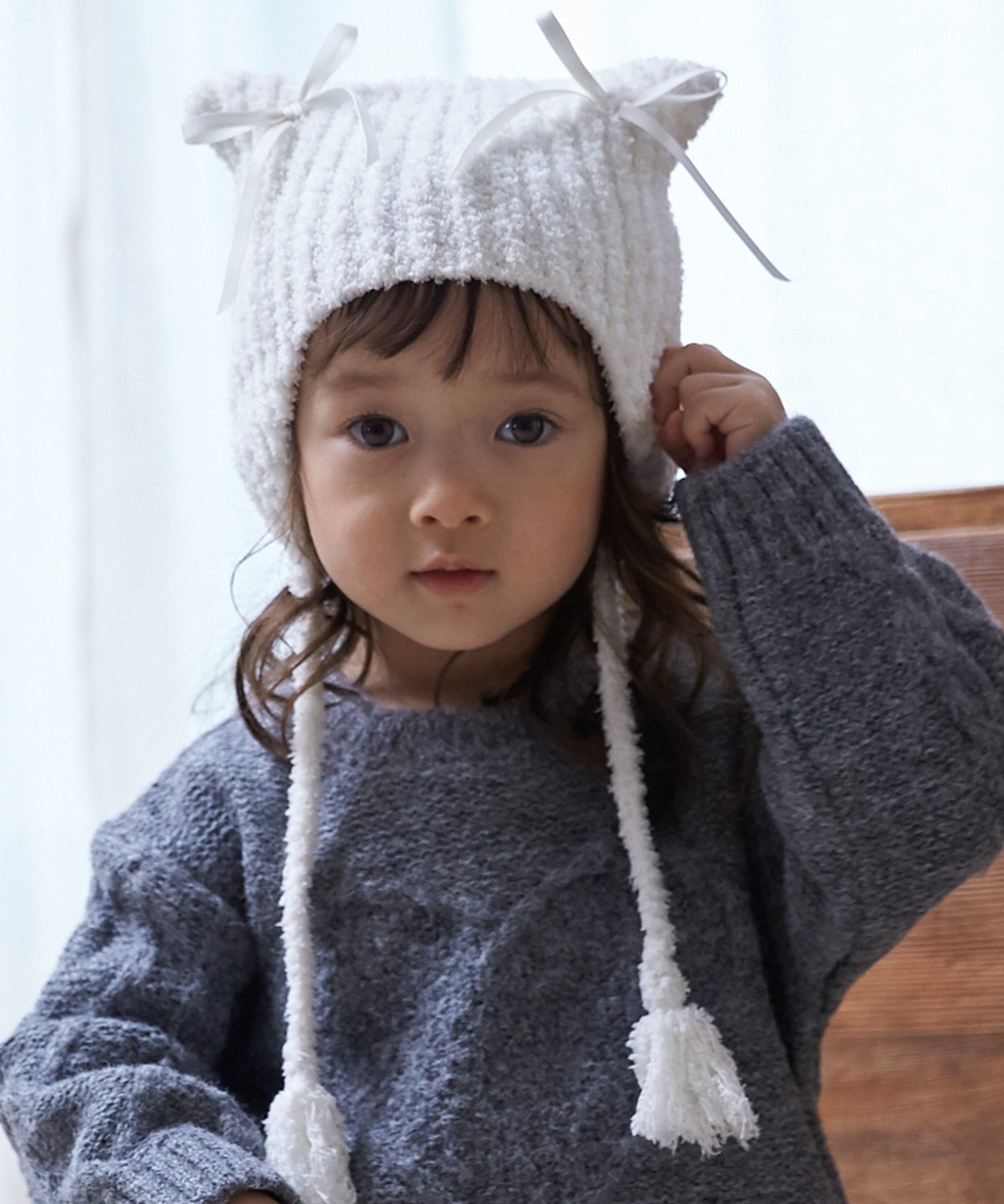 楽天市場】プティマイン(petit main)マシュマロねこ耳ニット帽