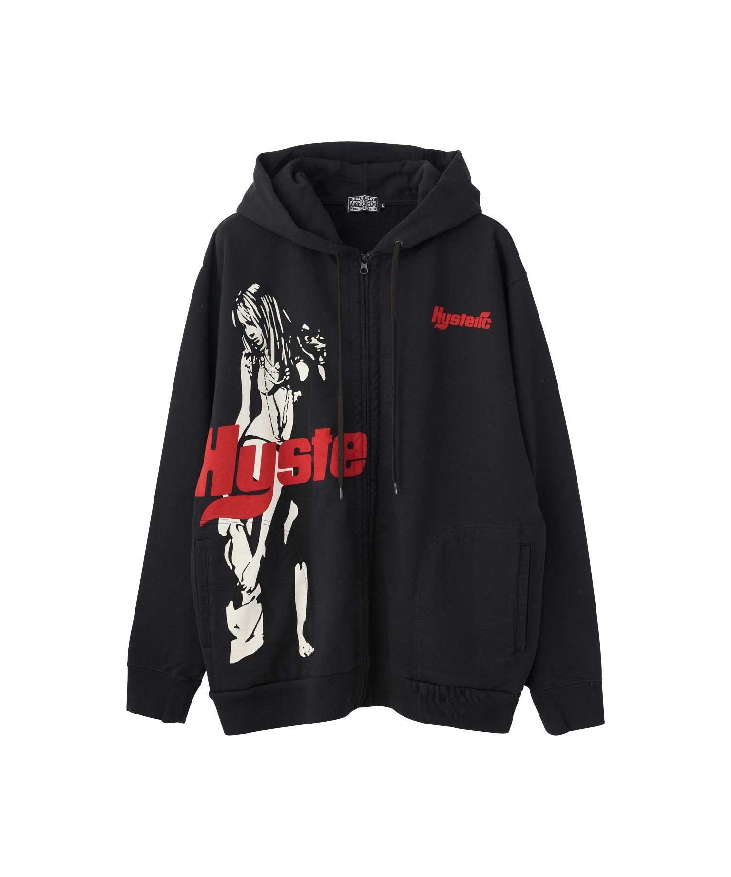 ヒステリックグラマーSKULL PANDAワッペン パーカー　フーディ- ヒステリックグラマーSKULL PANDAワッペン パーカー フーディ-