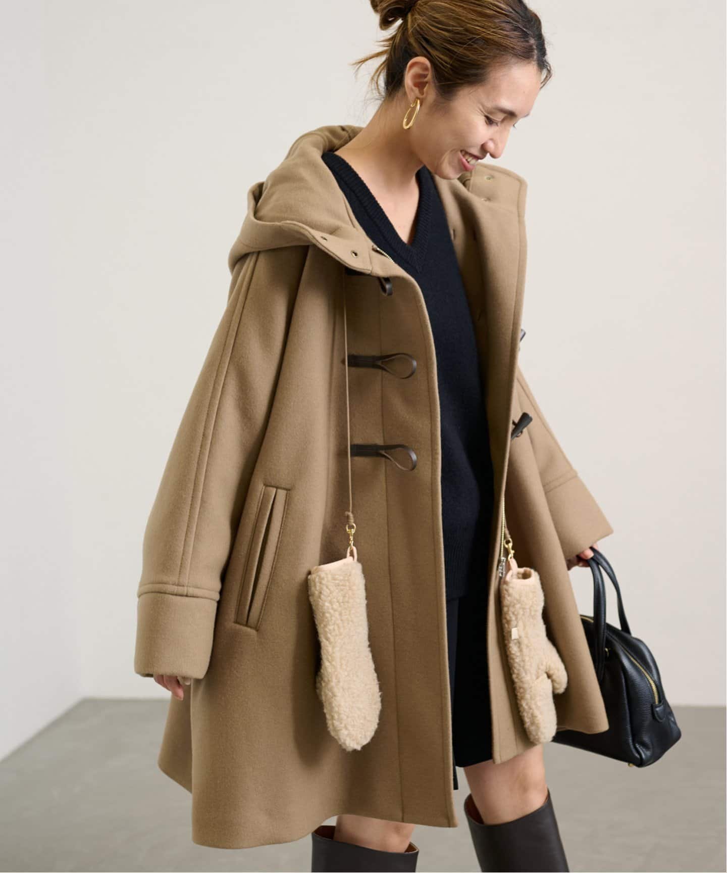 SALE／30%OFF】FRAMeWORK メルトンダッフルポンチョコート フレーム