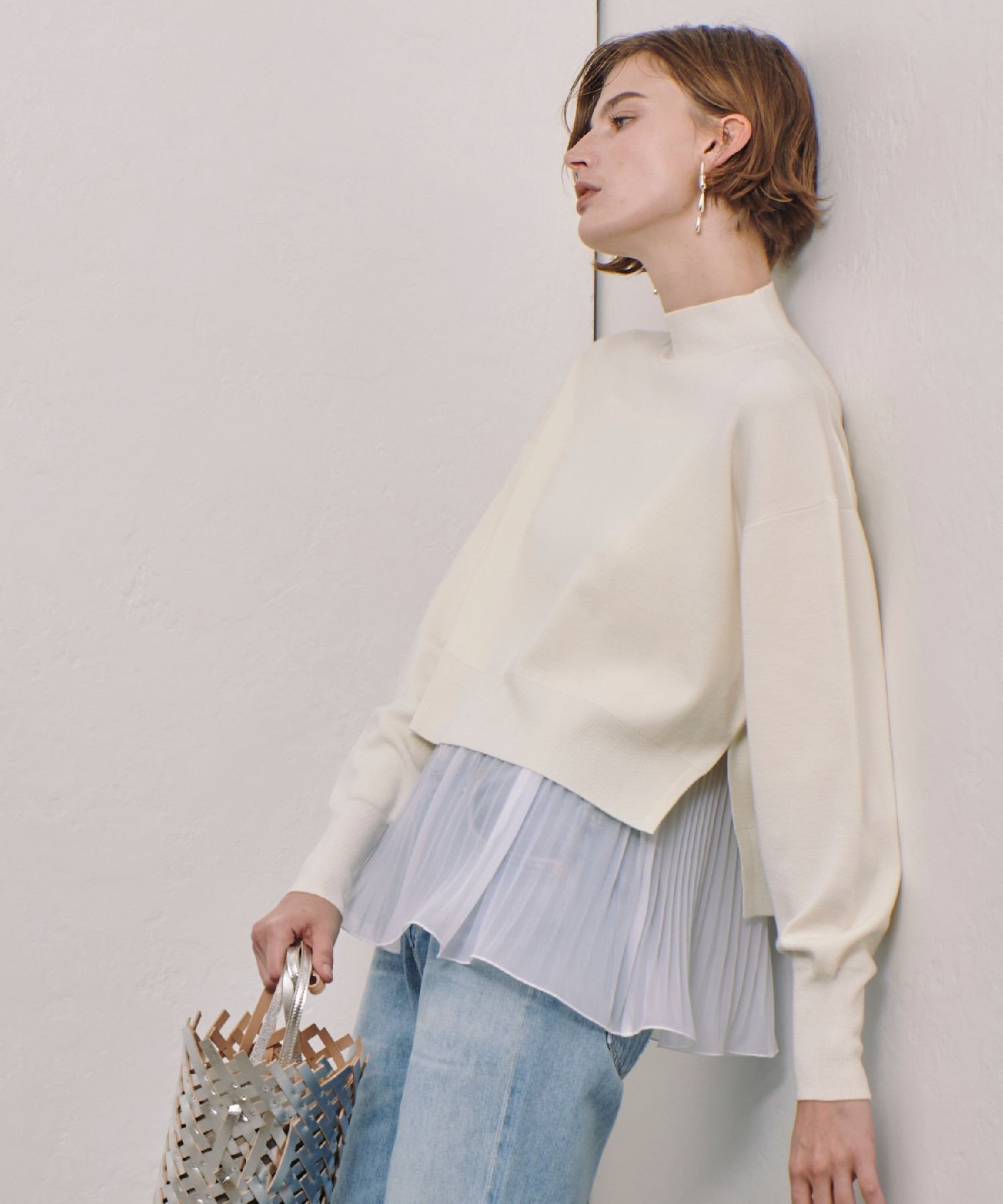 SALE／50%OFF】allureville セットシアーペプラムプルオーバー 