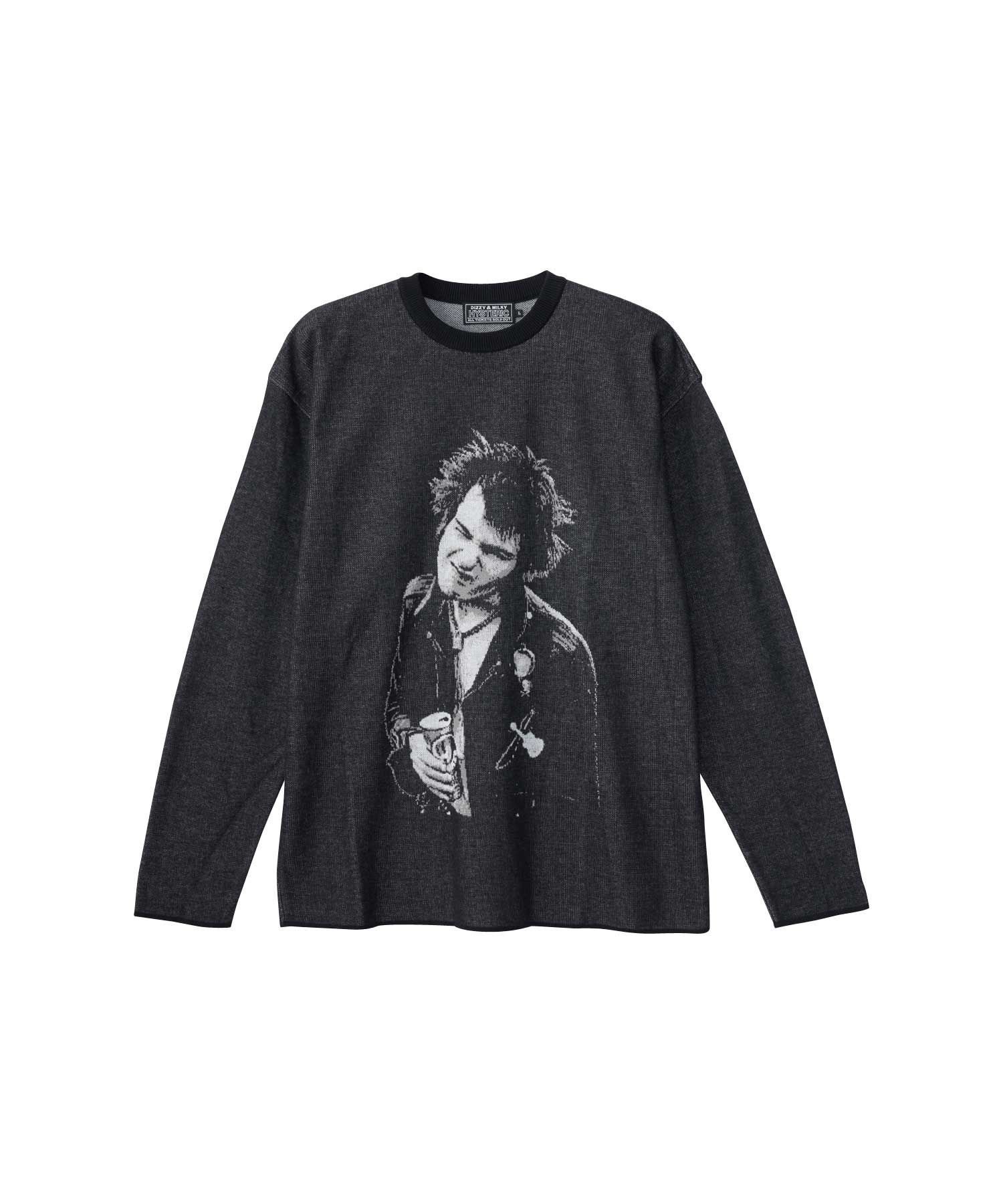 Hysteric Glamour グレー ニット Lサイズ HYSTERIC GLAMOUR ヒステリックグラマー 02173NS05 バックロゴ