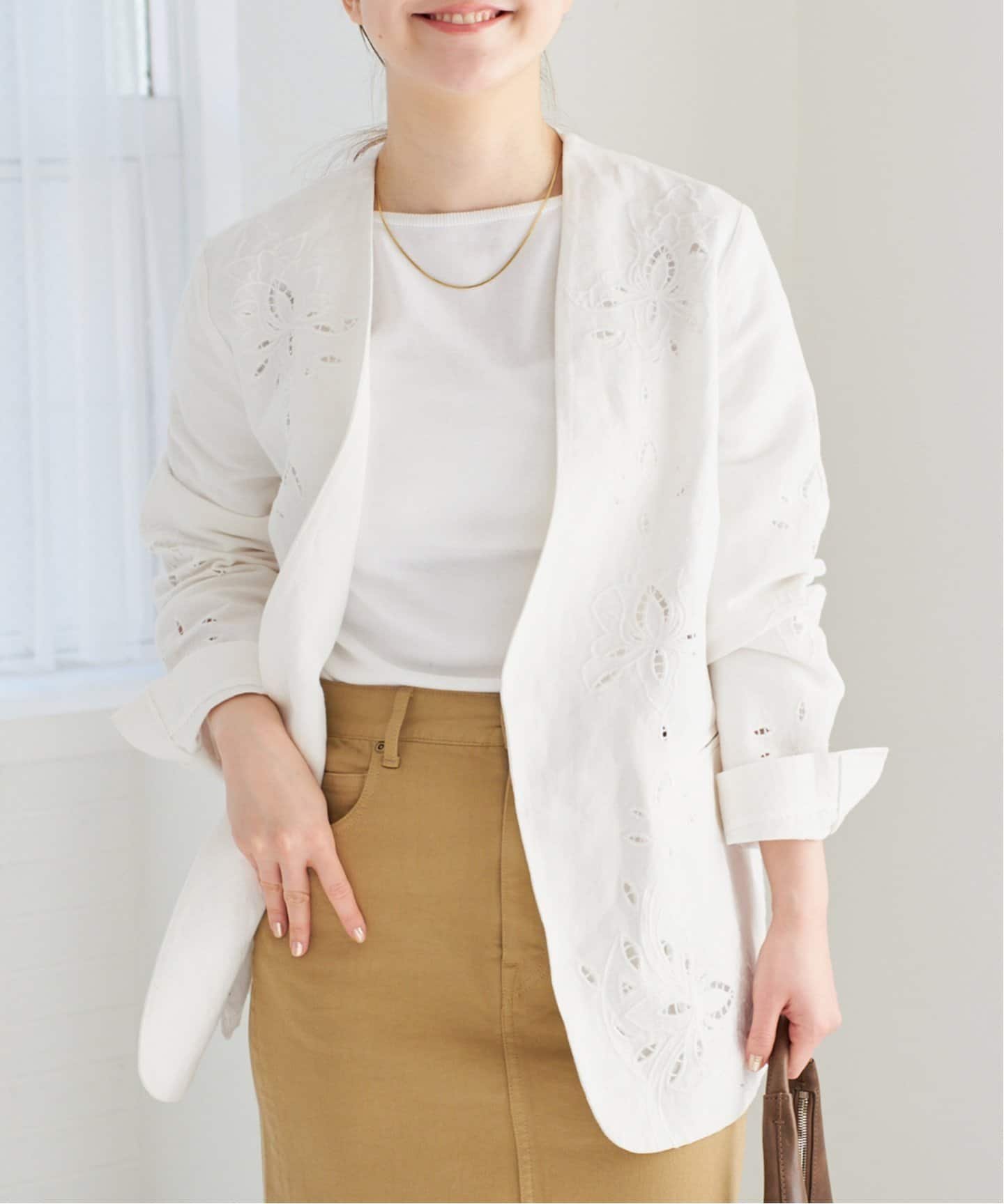 IENA maisonリネンシルクイージージャケット IENA maisonリネンシルクイージージャケット