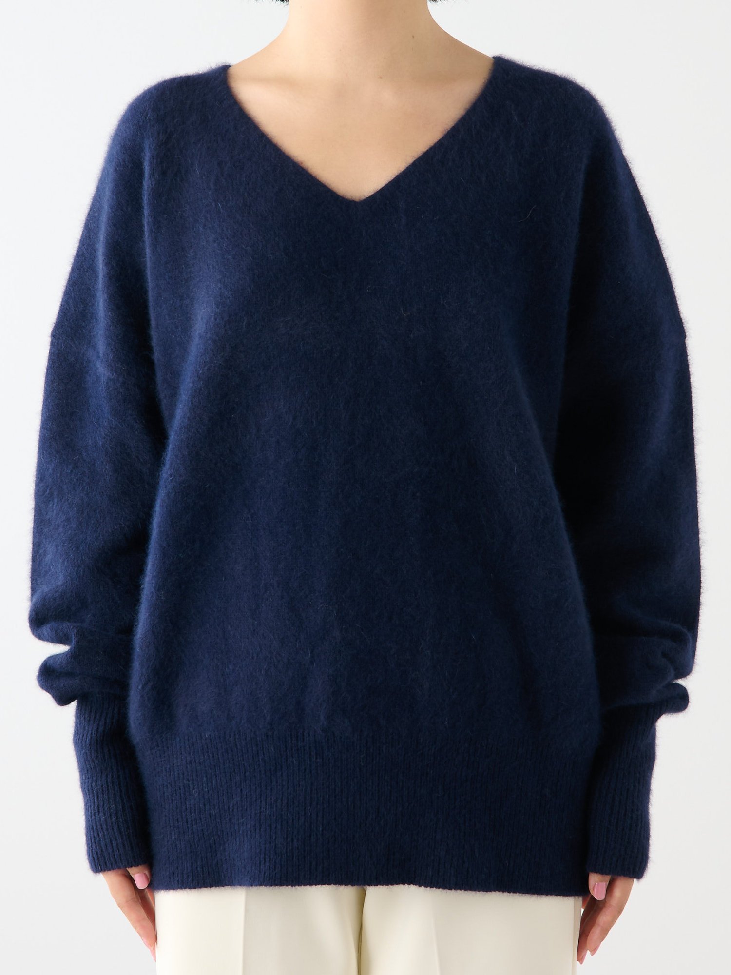 SALE／60%OFF】Whim Gazette フォックスウールVネックプル