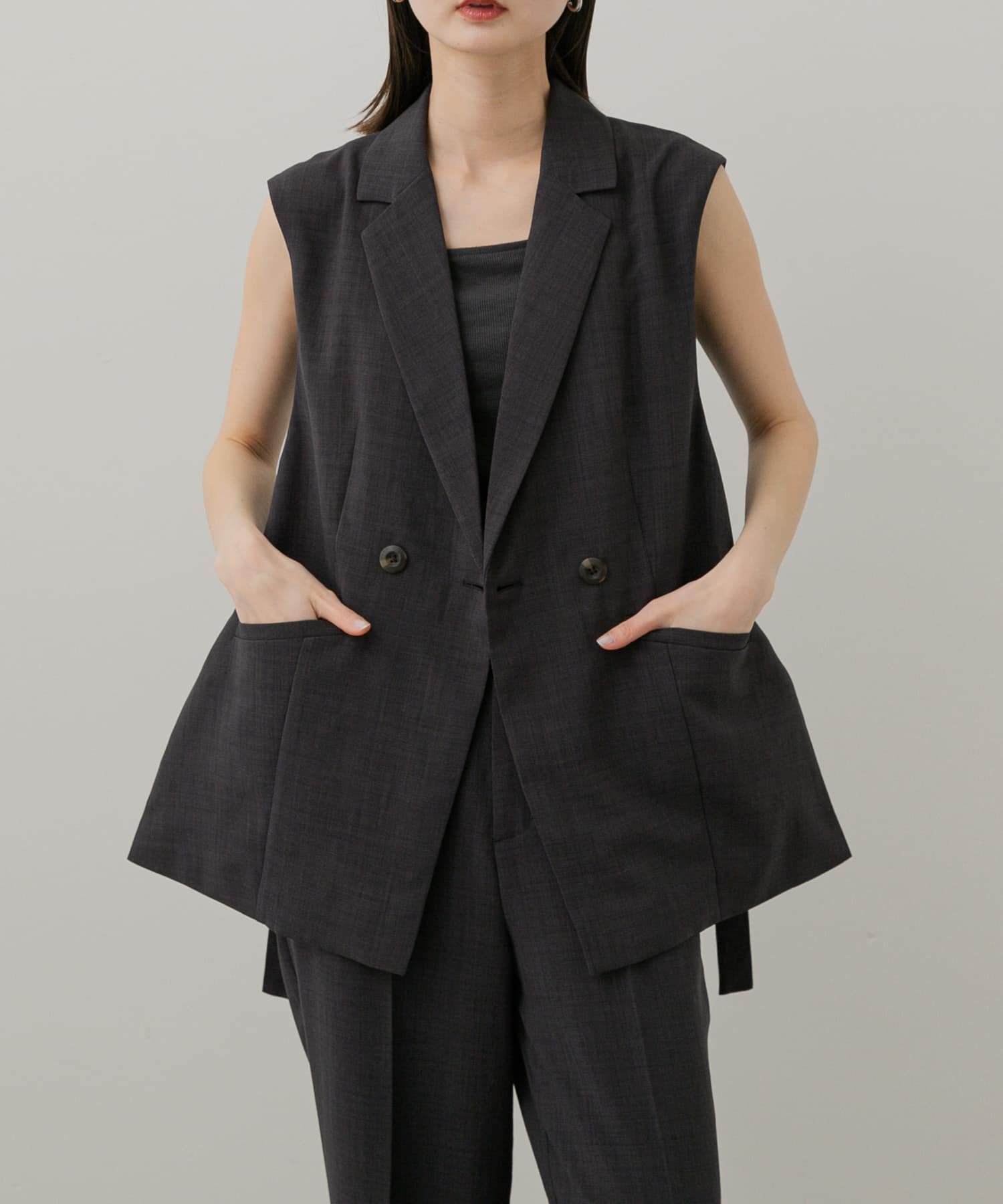 未使用‼️人気完売品‼️spick and span ドライメランジジレ　グレー スピック＆スパン Spick & Span ドライメランジジレ （グレー