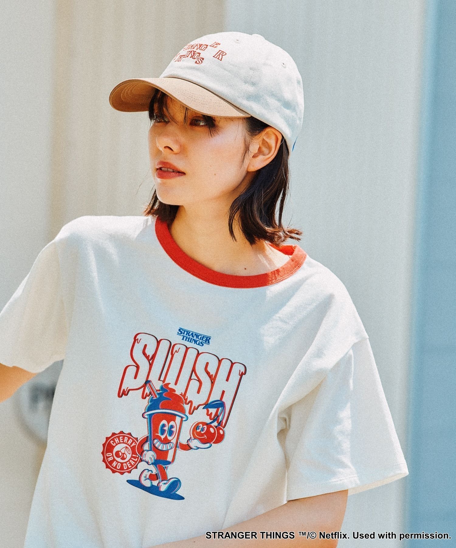 楽天市場】【STRANGER THINGS】コラボ ラッフルスリーブTシャツ