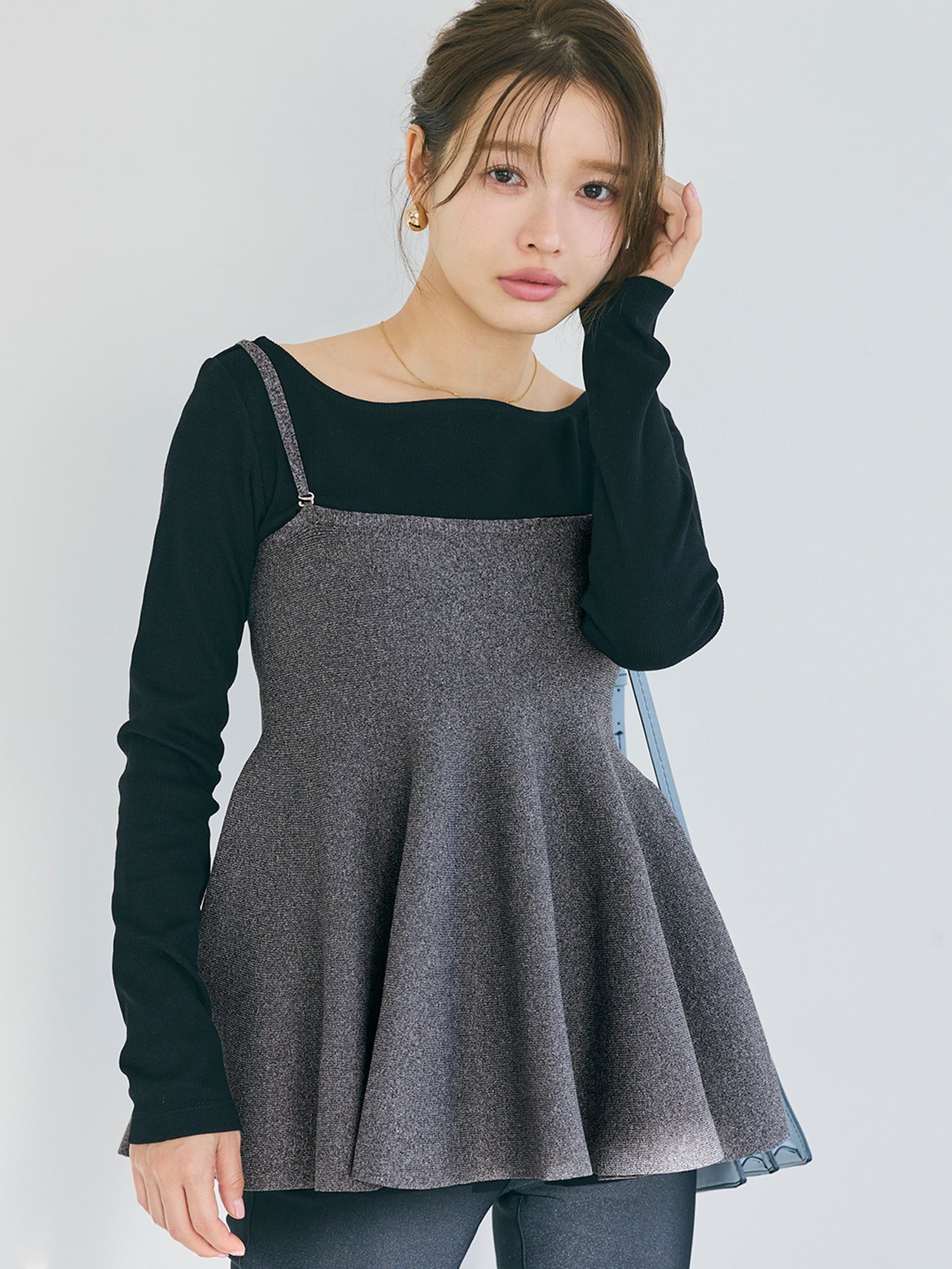 SALE／50%OFF】Mila Owen ウール混スタンドカラーリバーケープコート