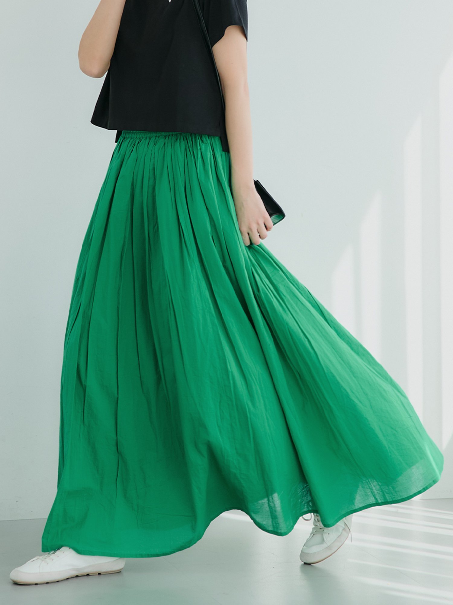 coca コットンボイルフレアスカート コカ スカート ロング・マキシ