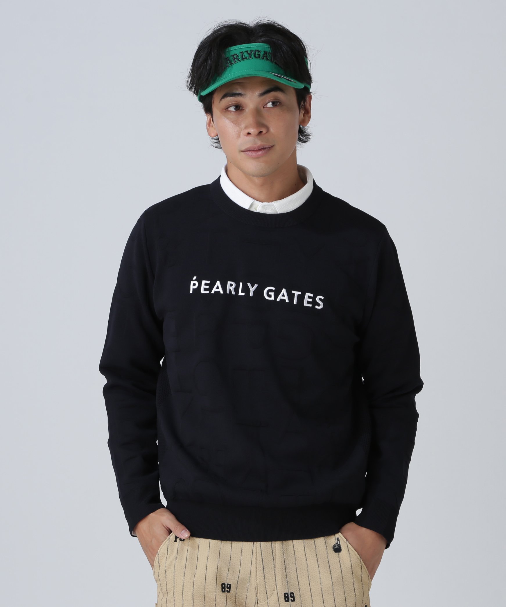 楽天市場】PEARLY GATES インターシャクルーネックニット ＜トラッド