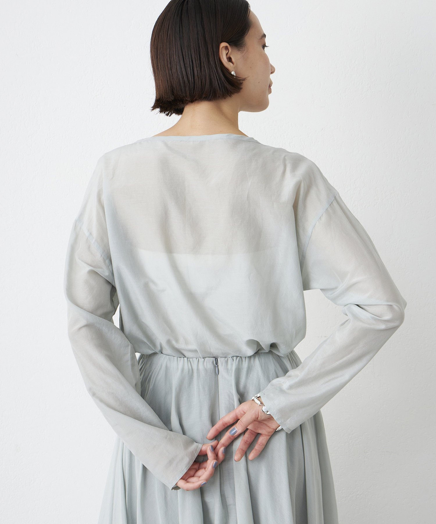 SALE/20%OFF】Whim Gazette シルクローンプルオーバーブラウス SALE/20%OFF】Whim Gazette シルクローンプルオーバーブラウス