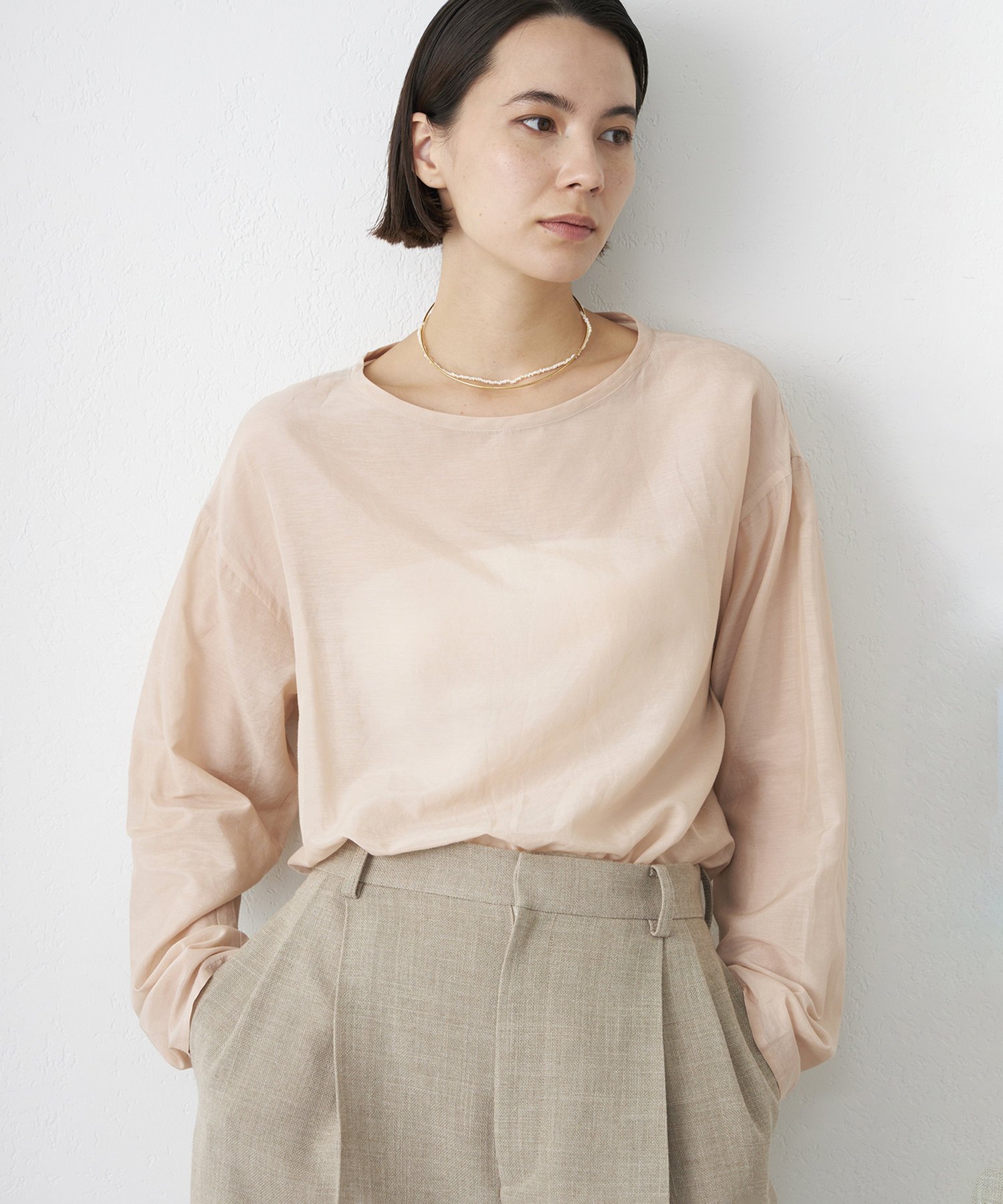 SALE/20%OFF】Whim Gazette シルクローンプルオーバーブラウス SALE/20%OFF】Whim Gazette シルクローンプルオーバーブラウス