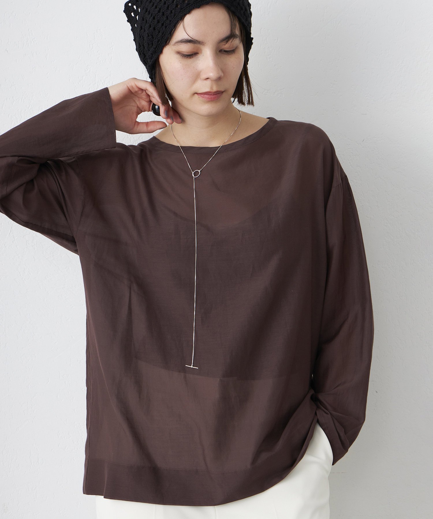 SALE／20%OFF】Whim Gazette シルクローンプルオーバーブラウス ウィム 