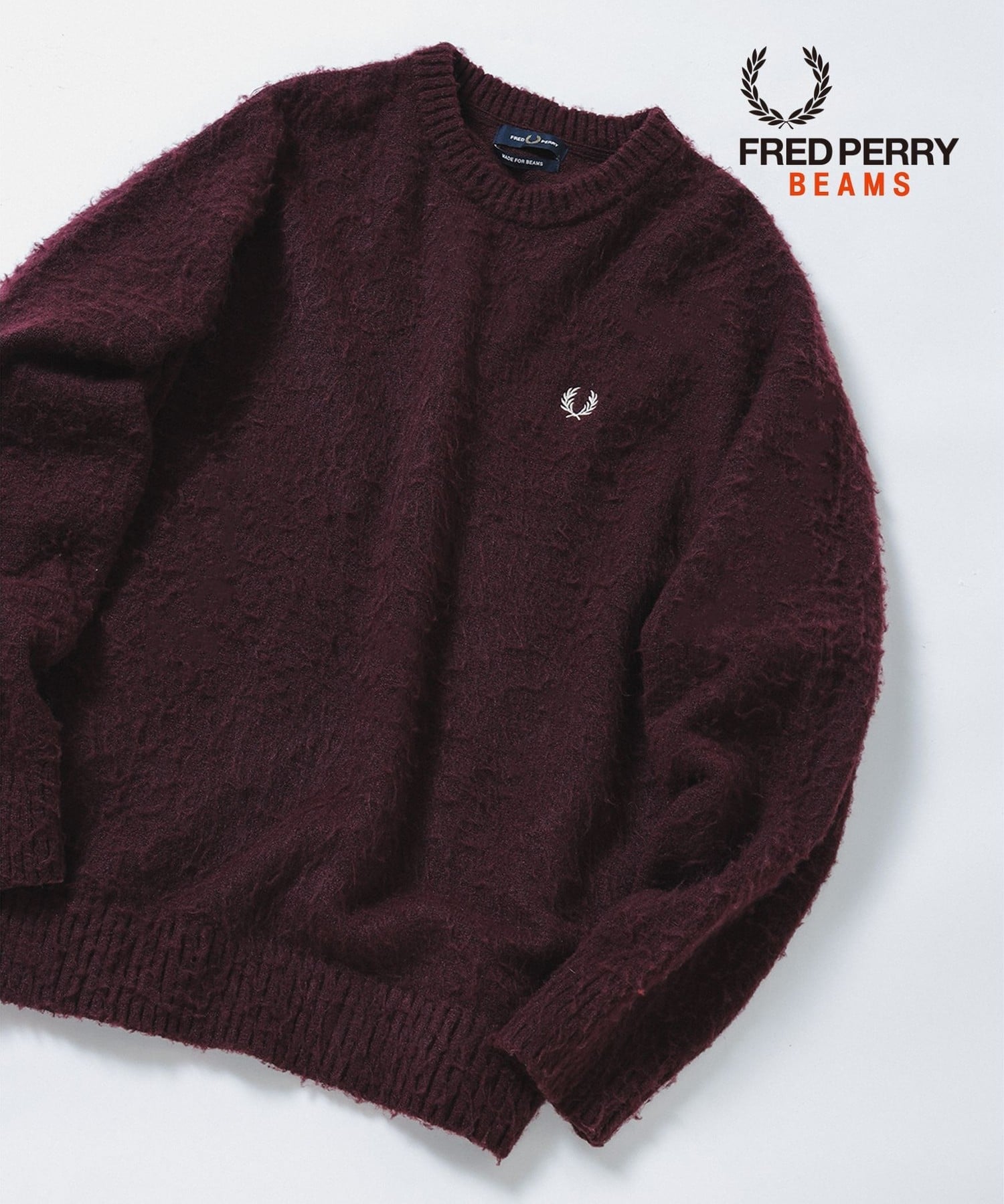 FRED PERRY×BEAMS/別注 Cable Crewneck Knit 【公式通販】