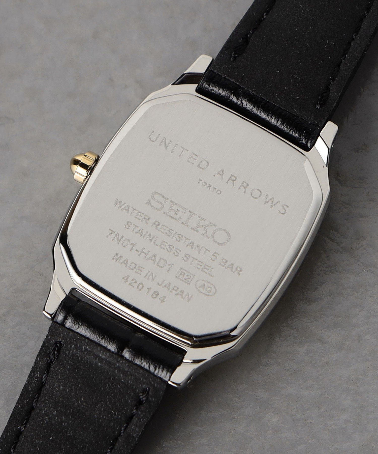 UNITED ARROWS 【別注】＜SEIKO＞スクエア レザー 腕時計 ユナイテッド