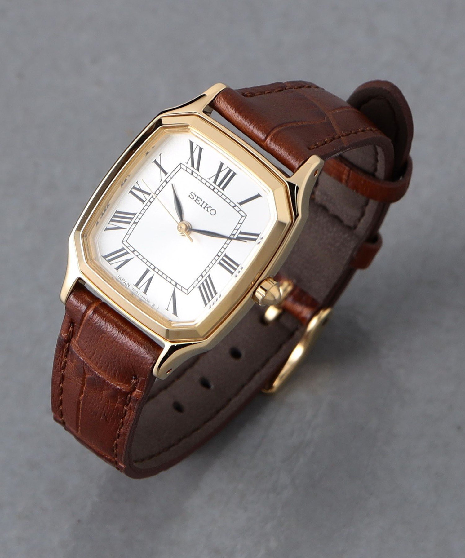 UNITED ARROWS 【別注】＜SEIKO＞スクエア レザー 腕時計 ユナイテッド