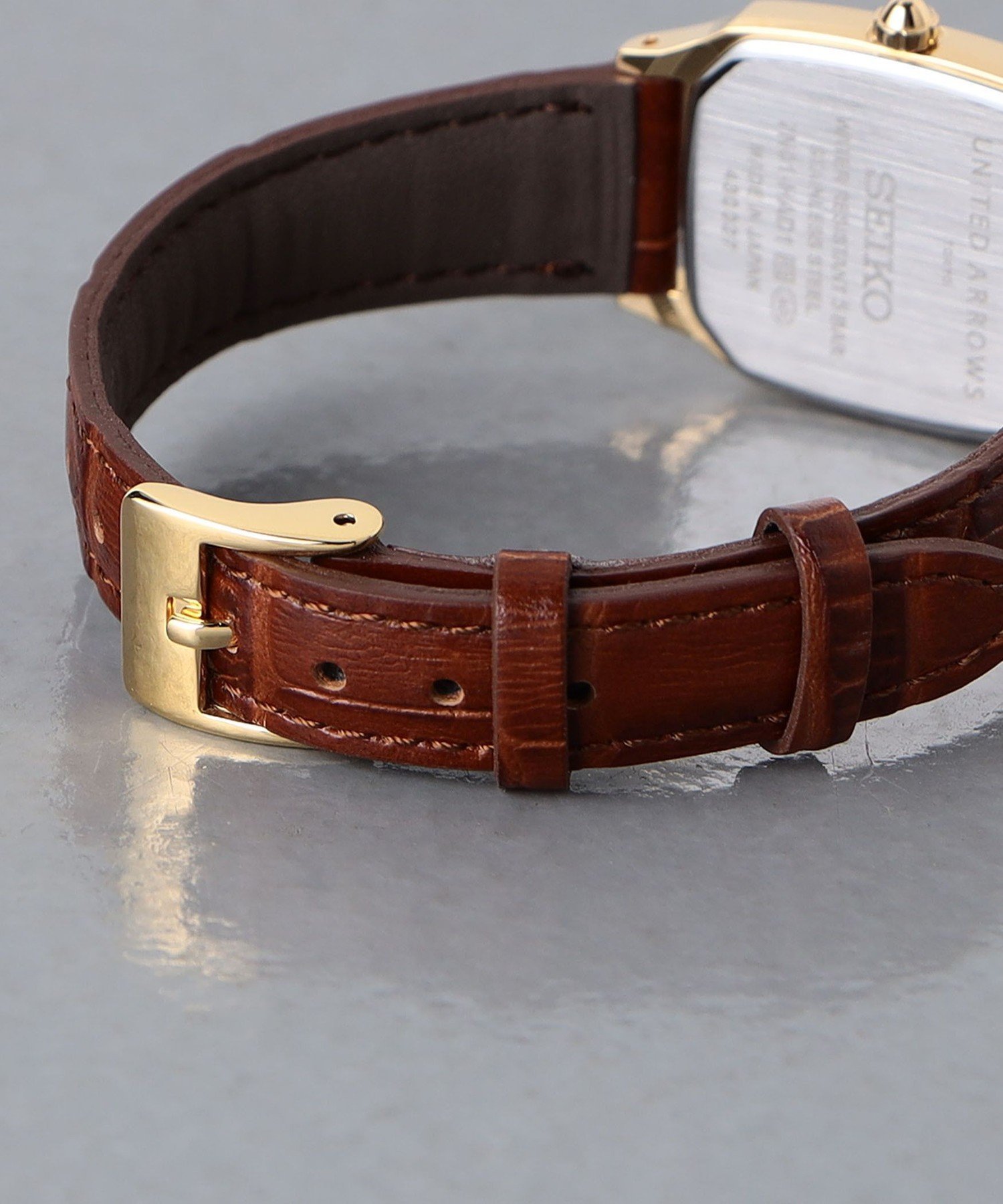 UNITED ARROWS 【別注】＜SEIKO＞スクエア レザー 腕時計 ユナイテッド