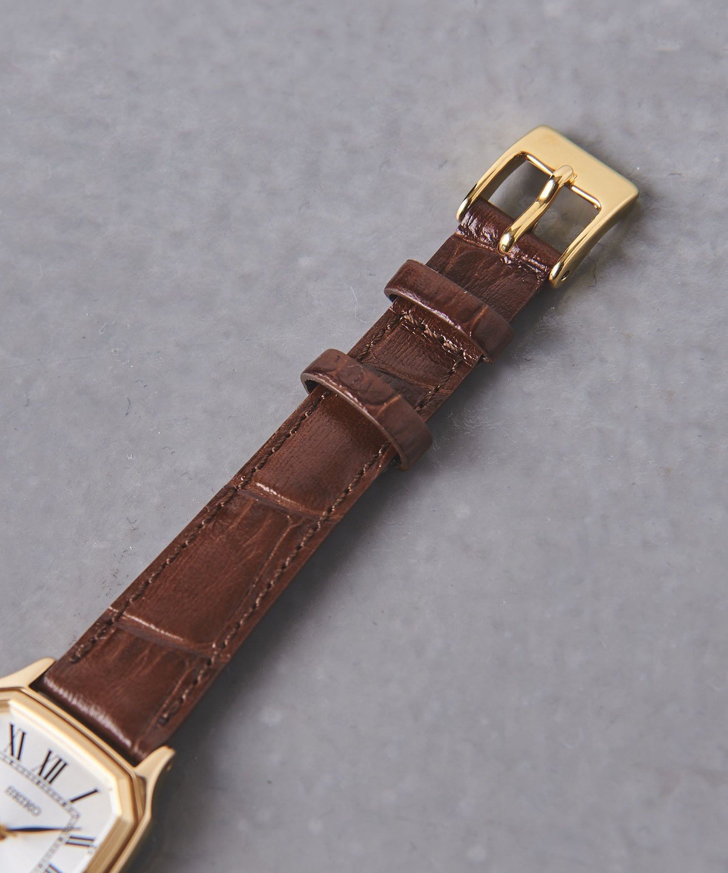 UNITED ARROWS 【別注】＜SEIKO＞スクエア レザー 腕時計 ユナイテッド