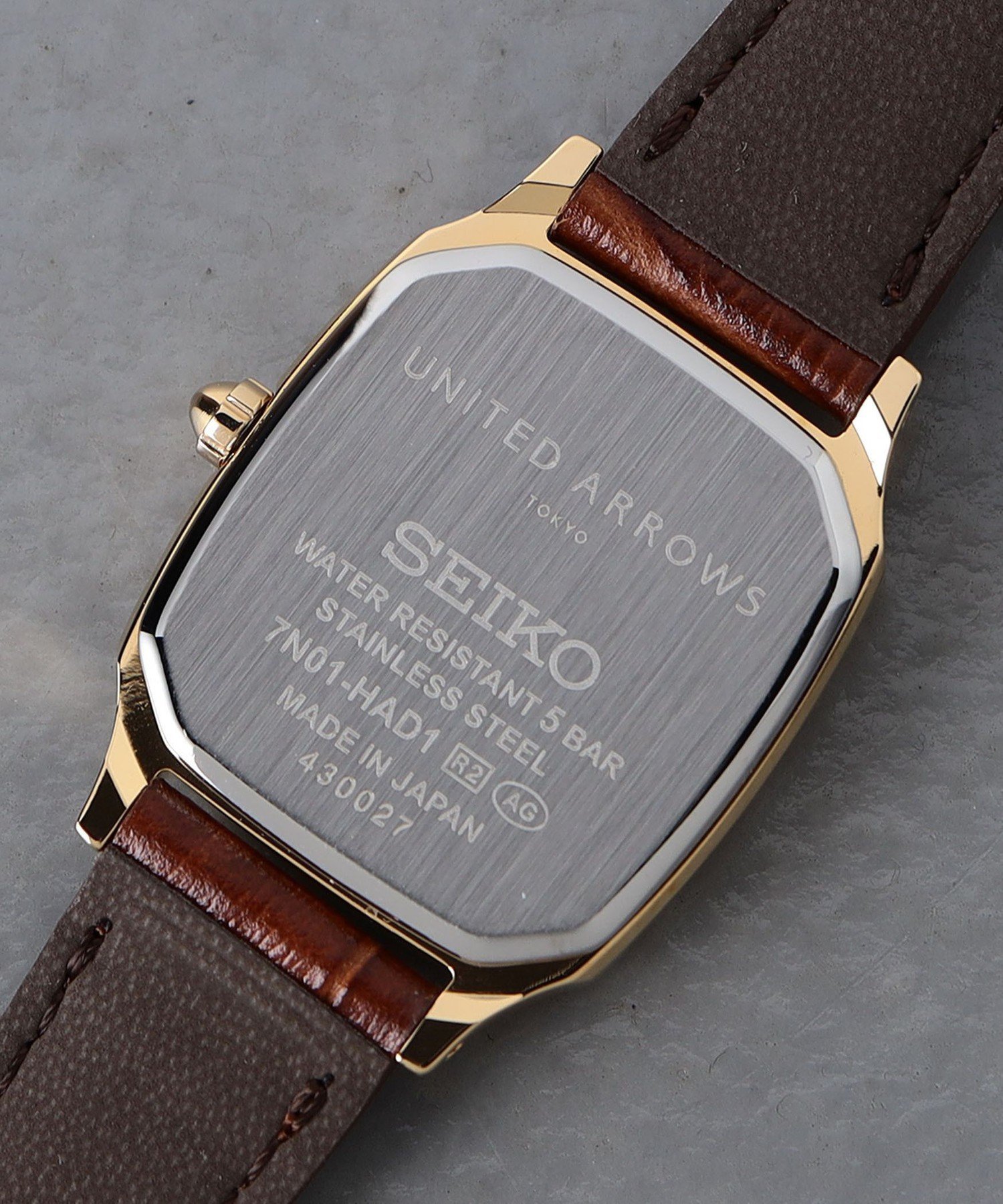 UNITED ARROWS 【別注】＜SEIKO＞スクエア レザー 腕時計 ユナイテッド