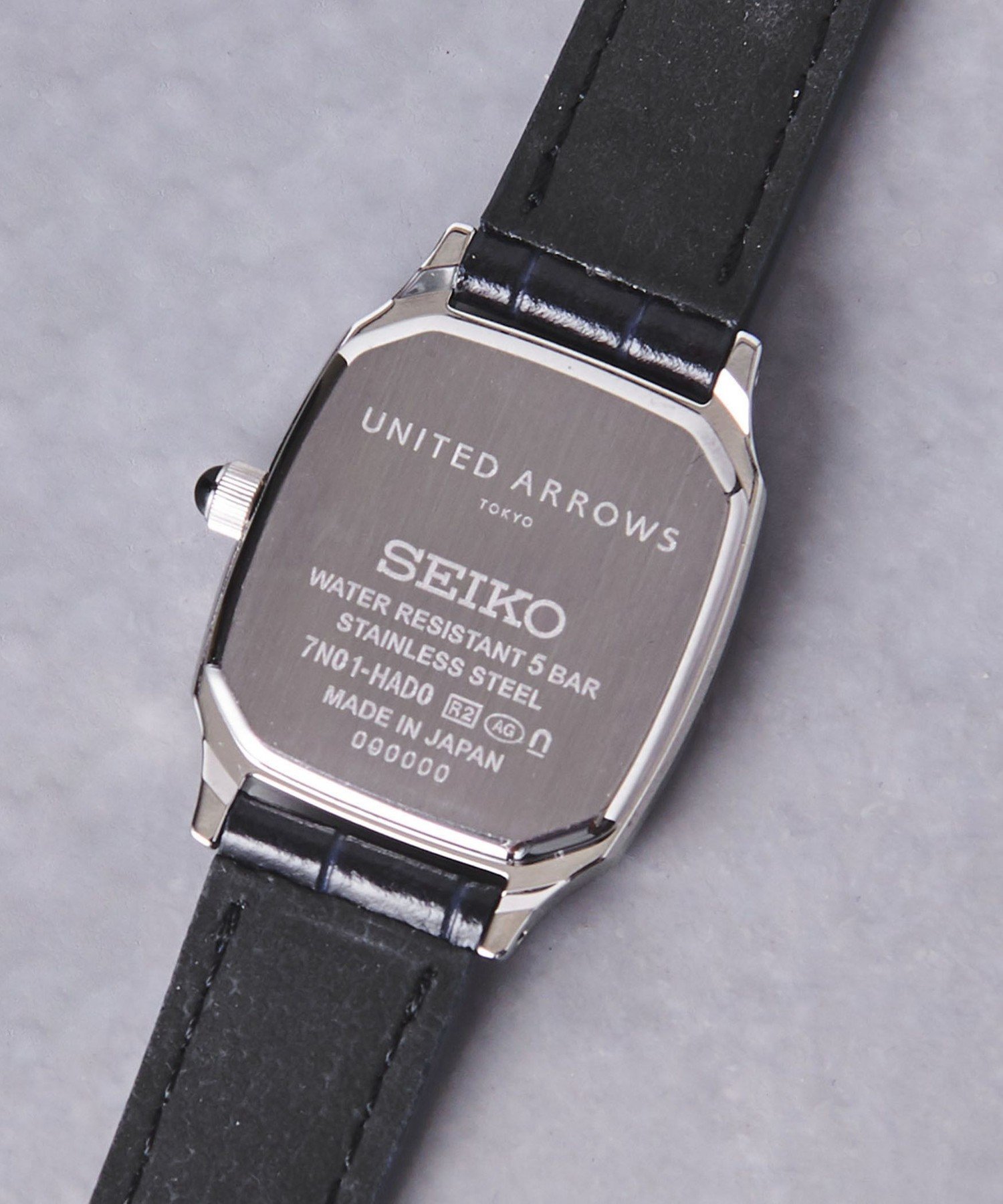 UNITED ARROWS 【別注】＜SEIKO＞スクエア レザー 腕時計