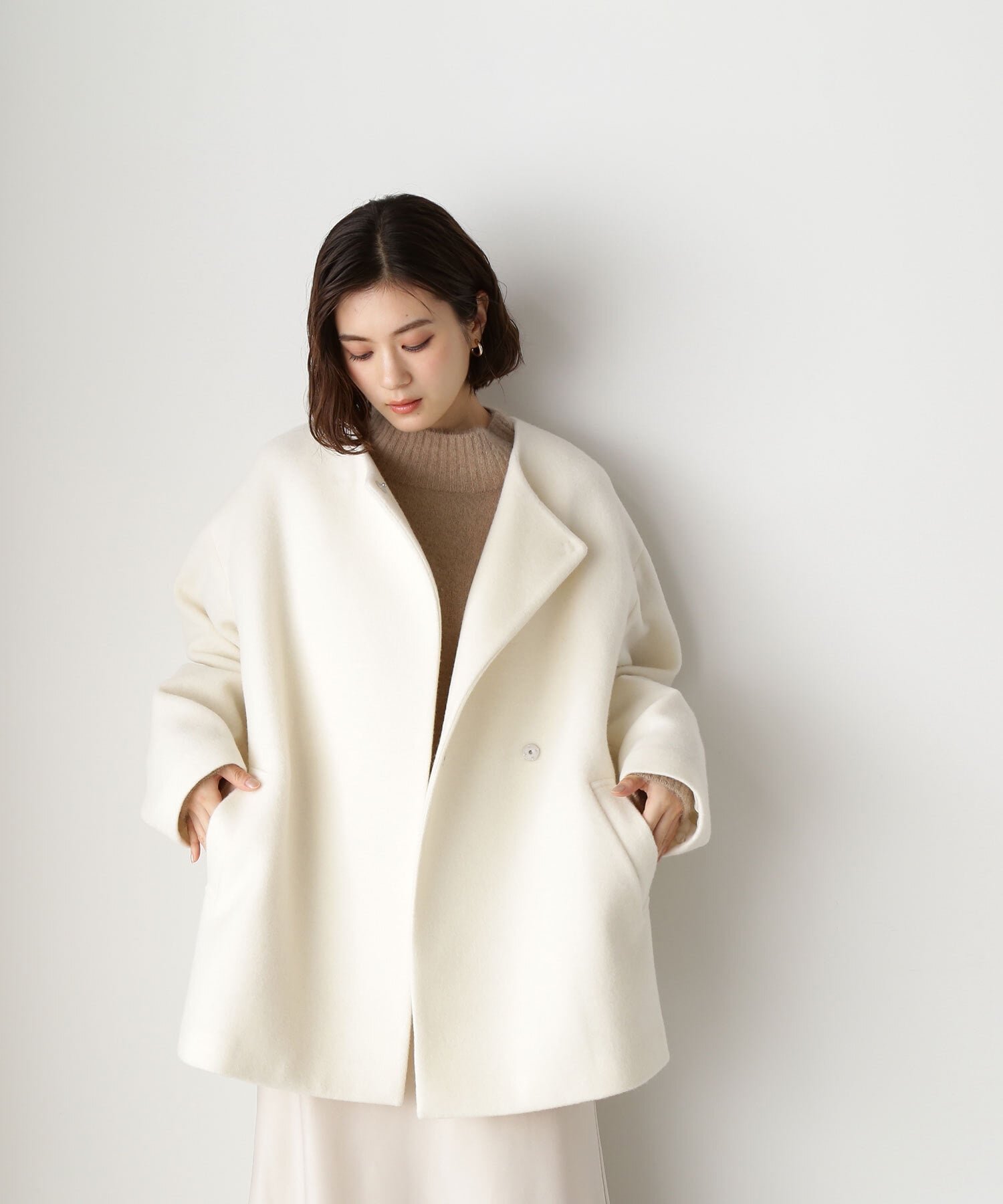 SALE／30%OFF】NATURAL BEAUTY BASIC オーバーハーフコート23AW
