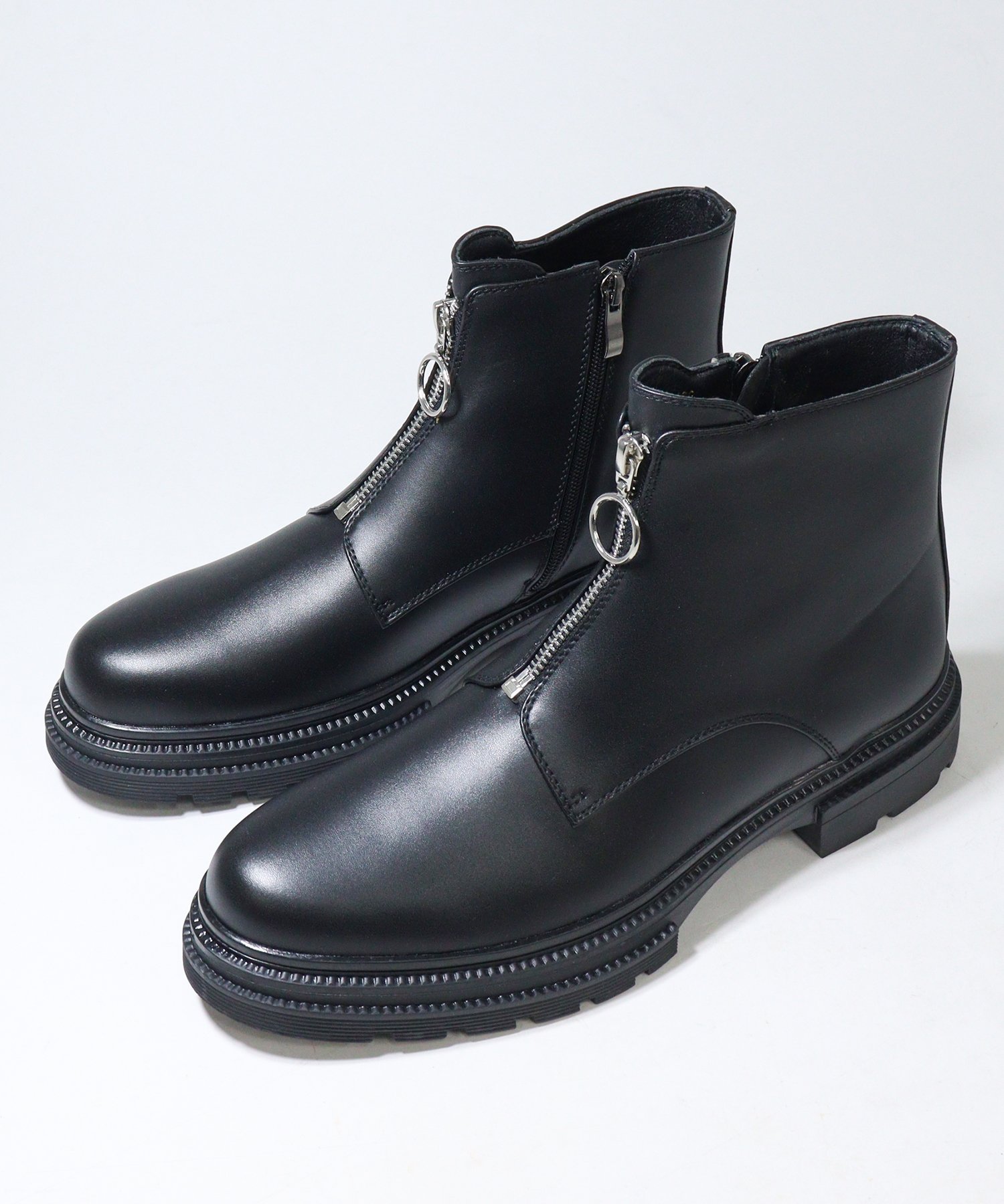 楽天市場】ブーツ メンズ センタージップ 厚底 5cmヒール リング