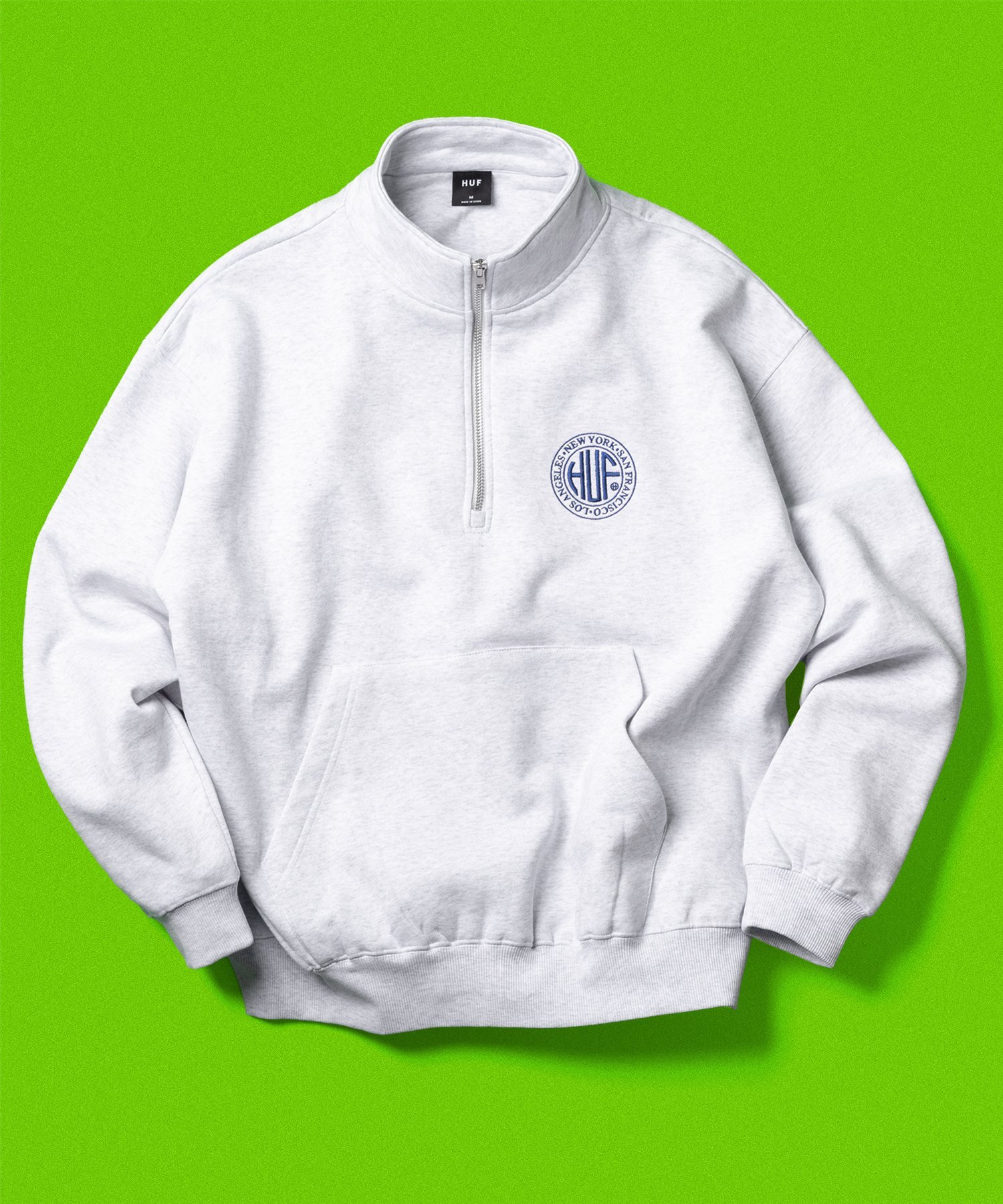 楽天市場】ハフ ハーフジップスウェット HUF クォータージップ