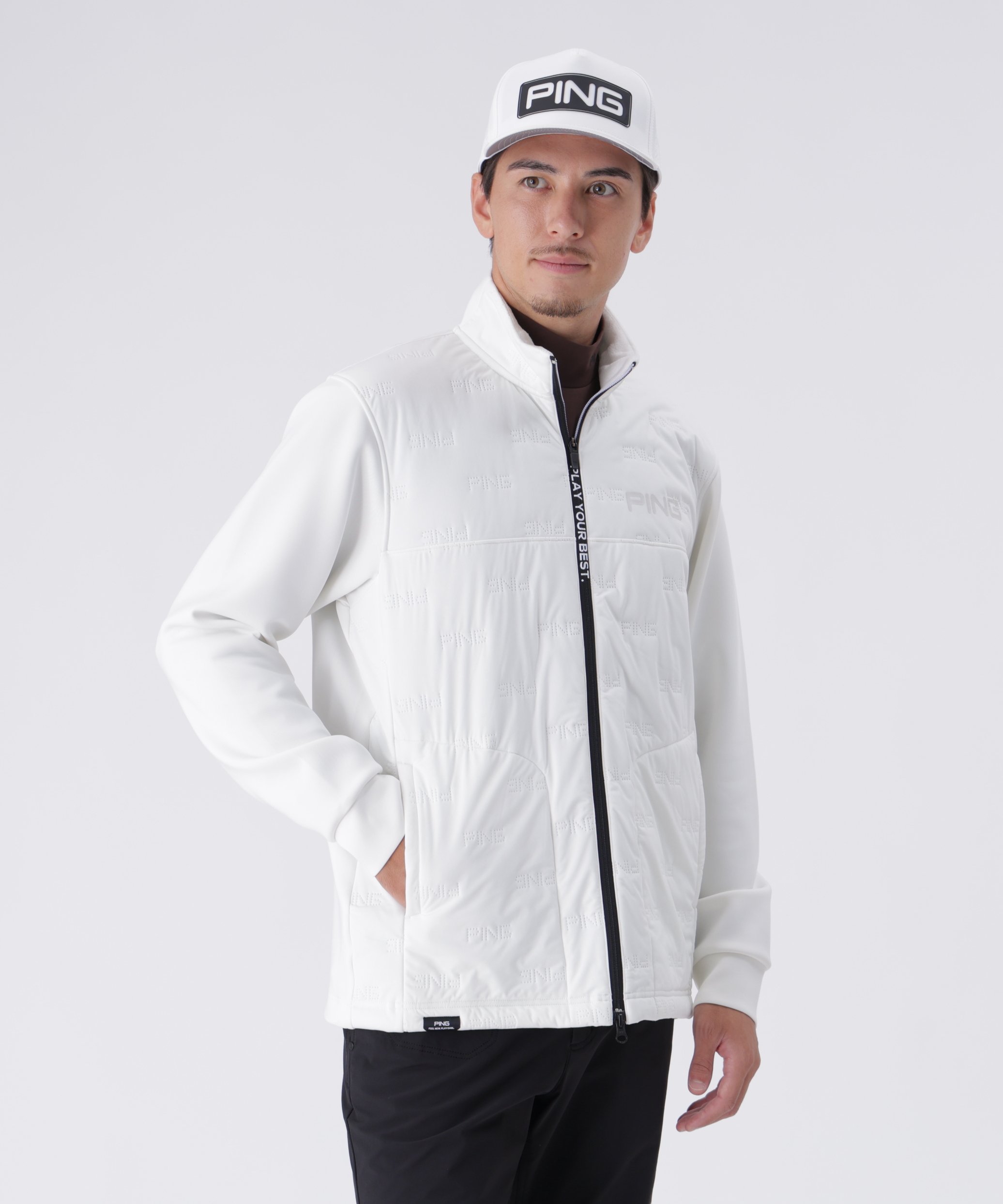 楽天市場】ピン PING ハイブリッド ダウンジャケット [Black×Black