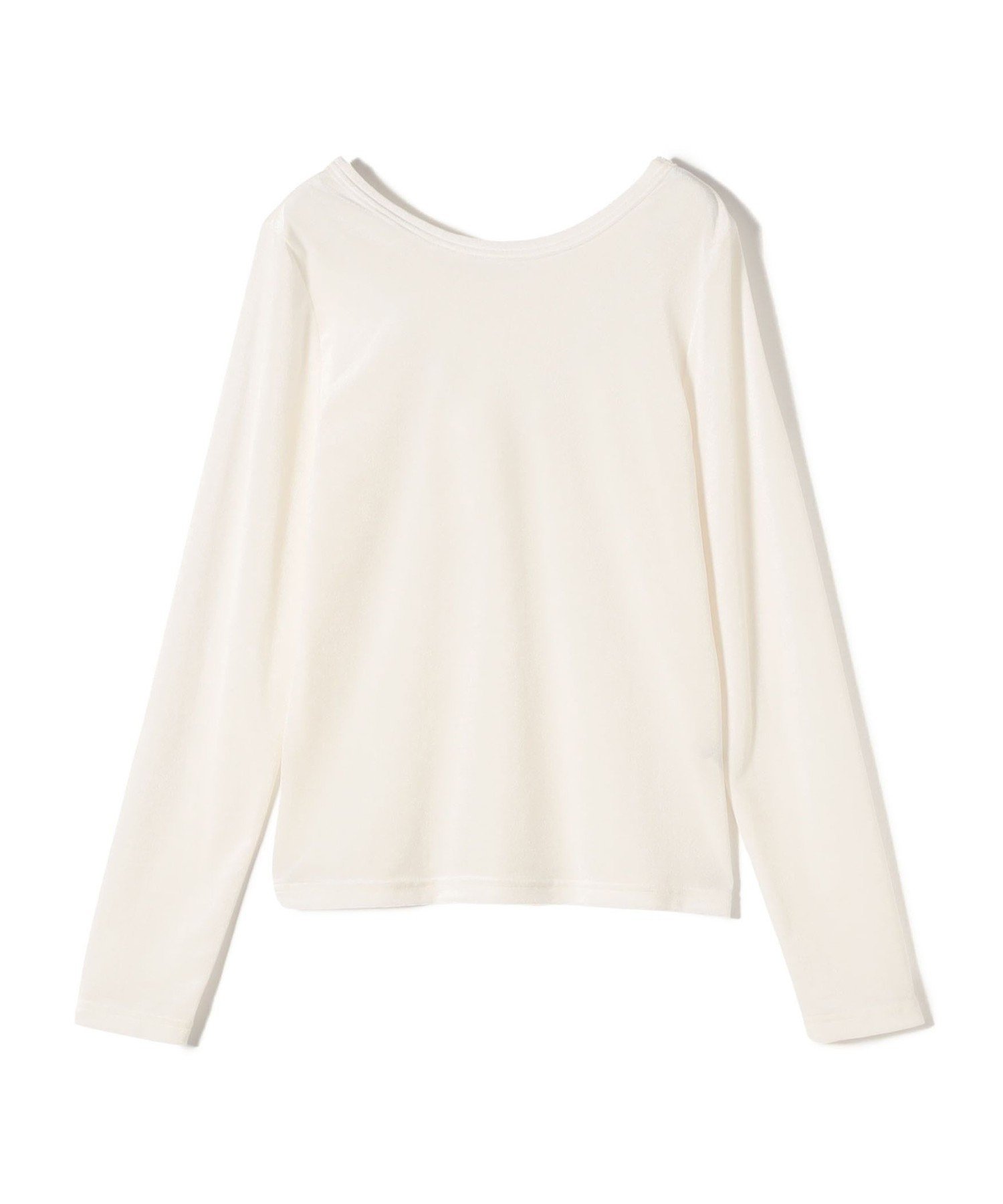 <手洗い可能>シアー トリコット ポリエステル ベロア 前後2WAY ロングスリーブ