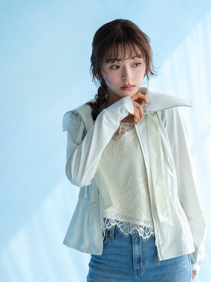 SNIDEL 【WEB限定/LUMISHADE】サンバイザー付きUVカットパーカー